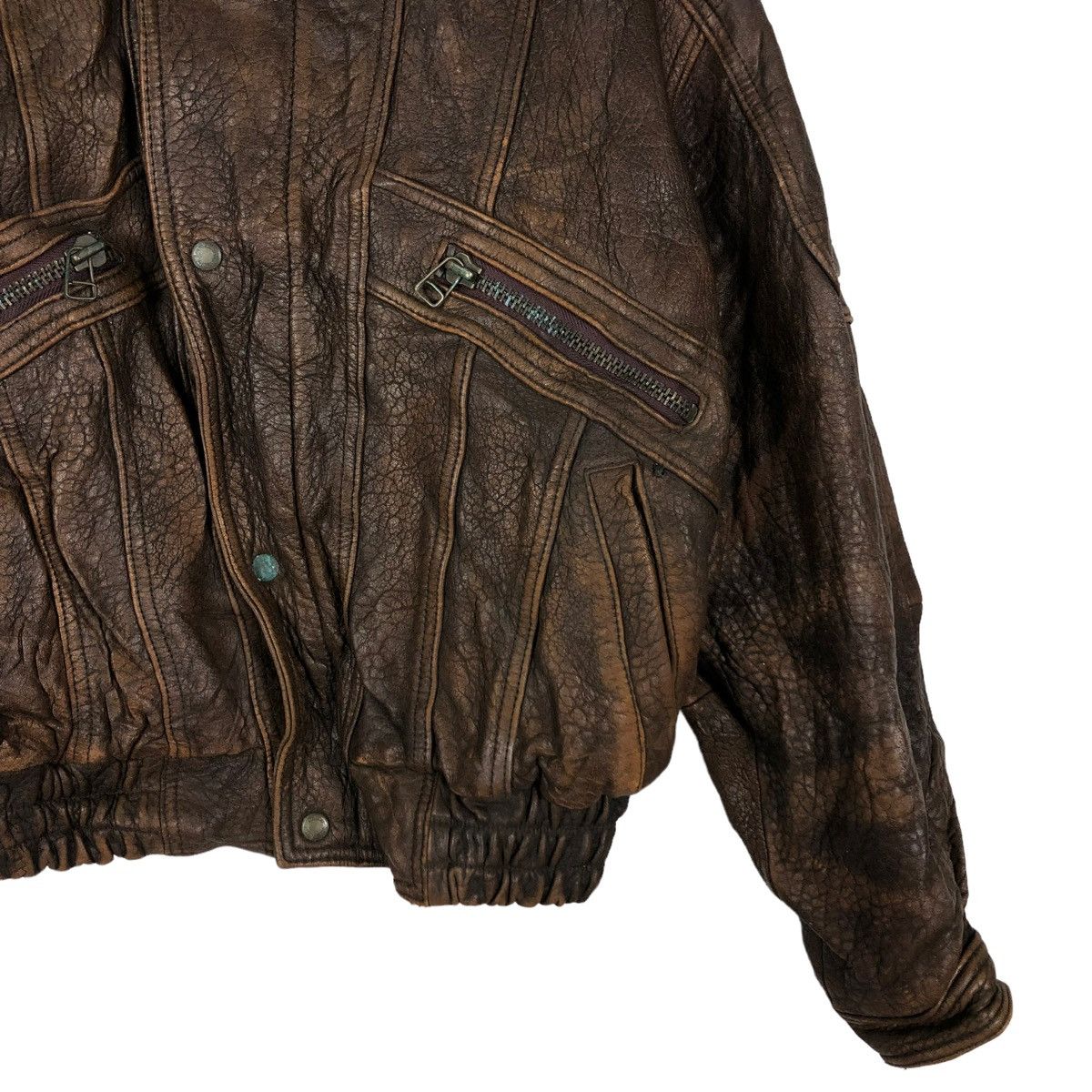 Aero Leathers 🔥VINTAGE BIKER LEATHER JACKET ROADMASTER RARE LINING DESIGN Size US L / EU 52-54 / 3 - 6 Thumbnail