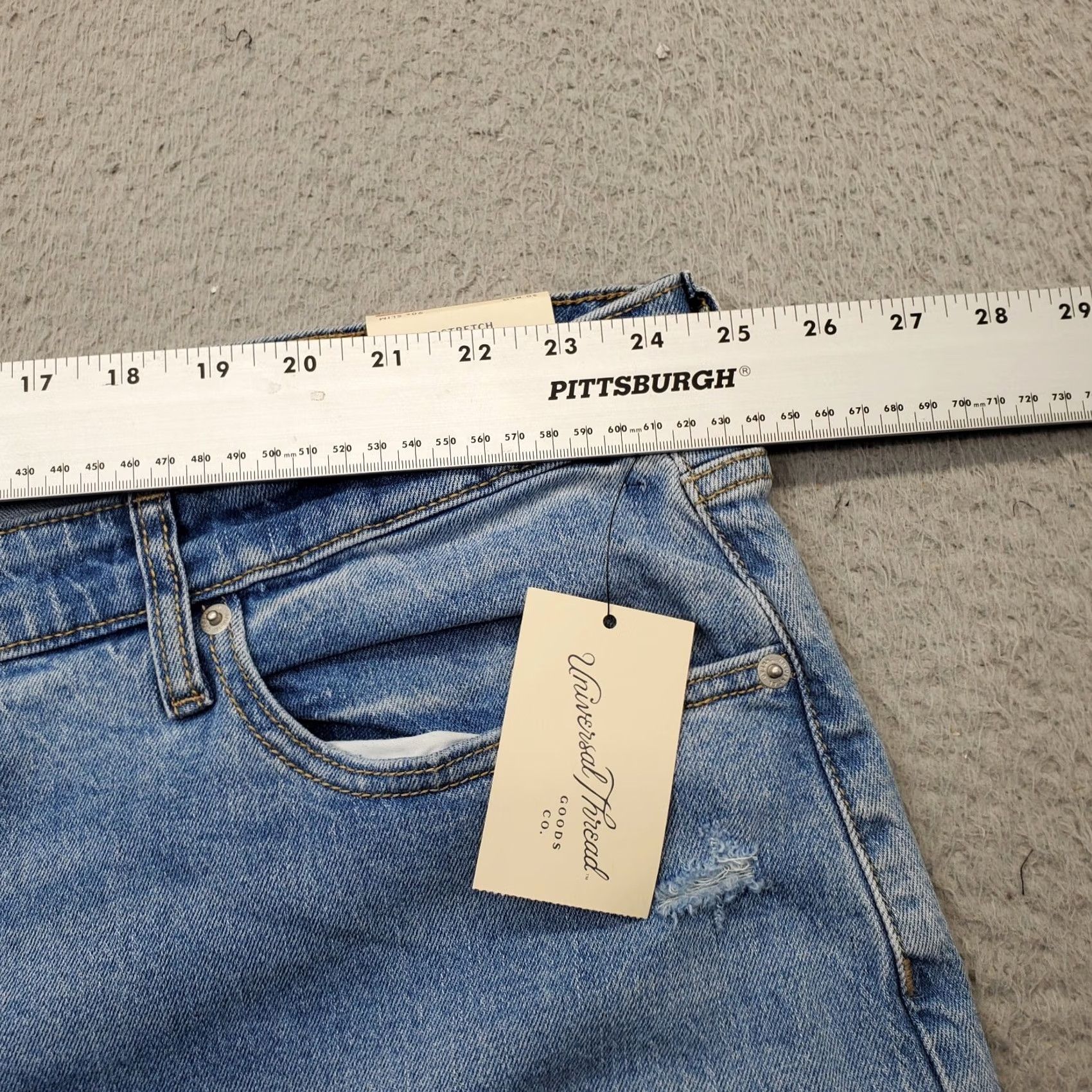 Vintage Universal Thread Jeans Womens Size 30 Blue Denim High Rise 90S Slim Comfort Stretch Jeans Size 30" / US 8 / IT 44 - 5 Thumbnail