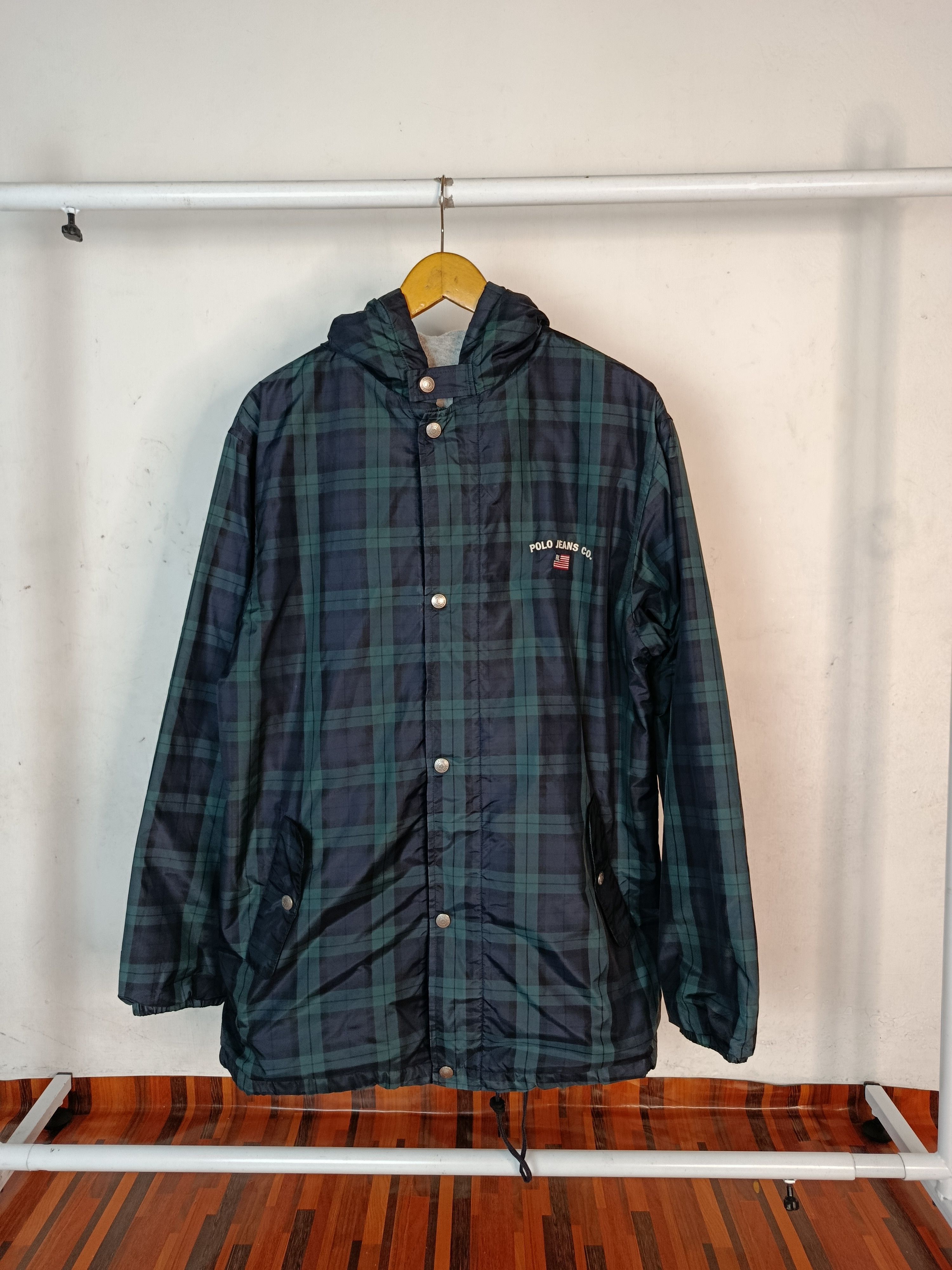 Polo Ralph Lauren Vintage 90s Polo Jeans Ralph Lauren Plaid Parachute Jacket Size US L / EU 52-54 / 3 - 1 Thumbnail