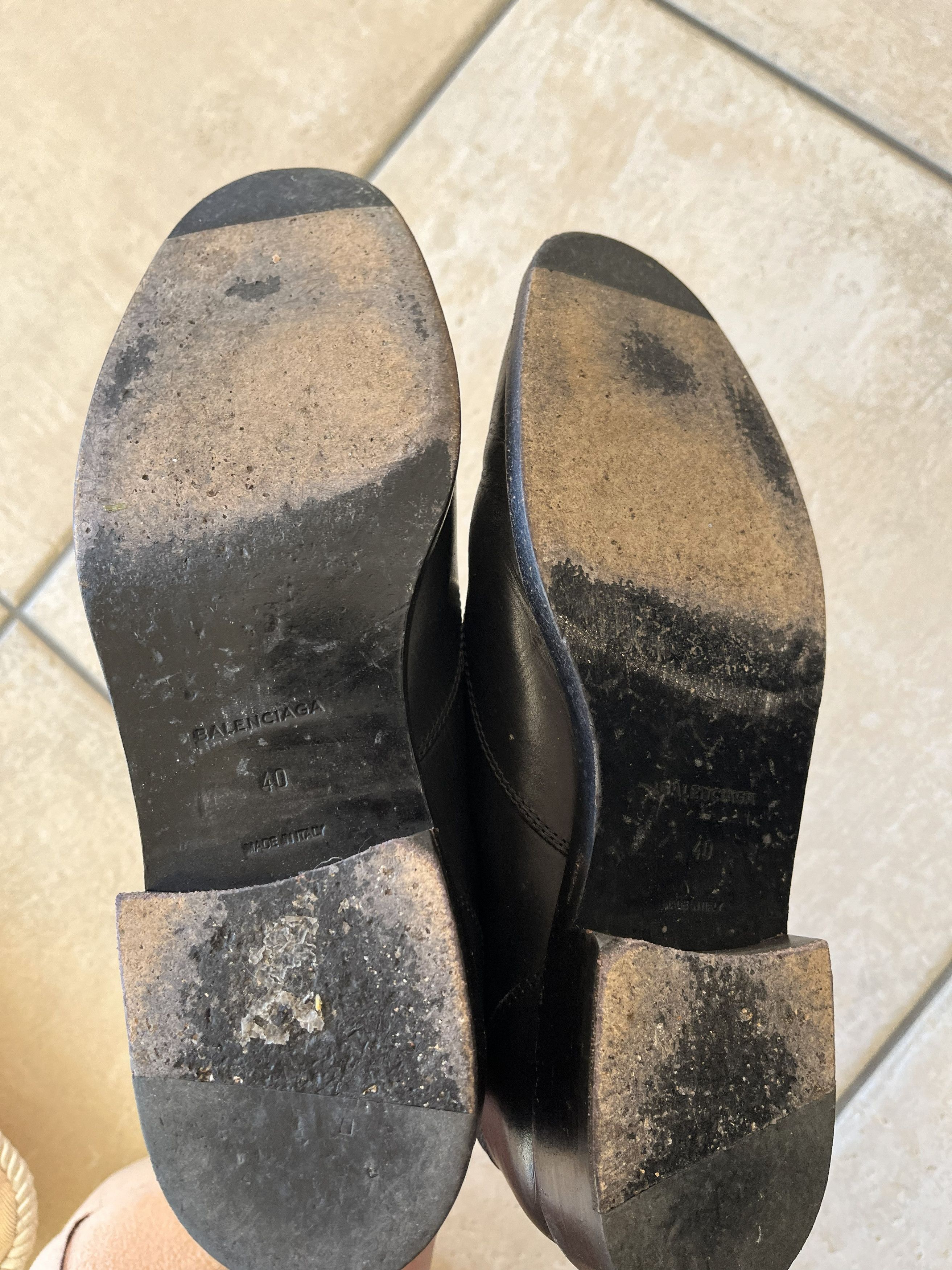 Balenciaga Balenciaga Steel Nails Black Leather Shoes Size US 7 / EU 40 - 6 Thumbnail