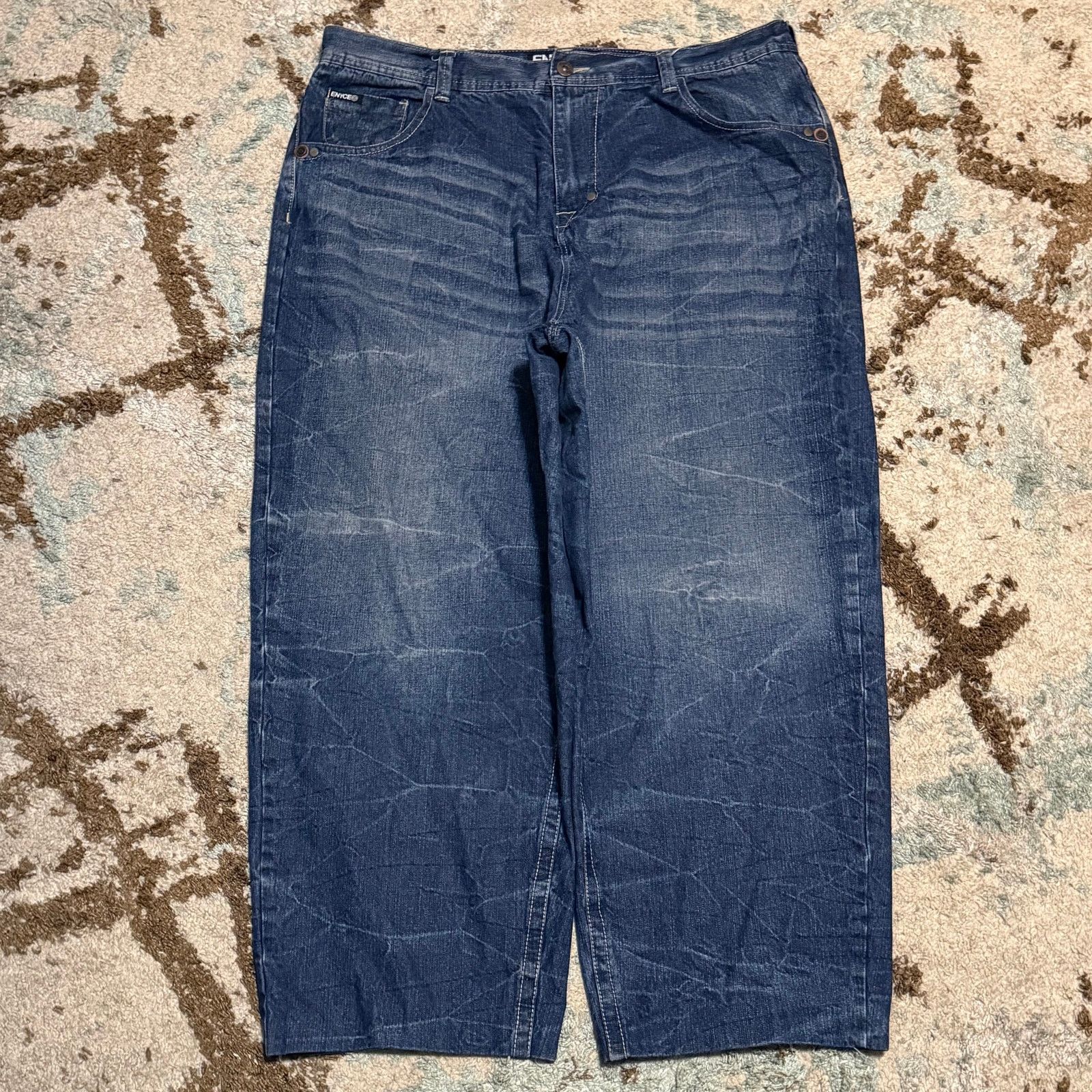 Enyce Vintage Enyce Baggy Wide Leg Jeans Size 42x29 Y2K Size US 42 / EU 58 - 2 Thumbnail