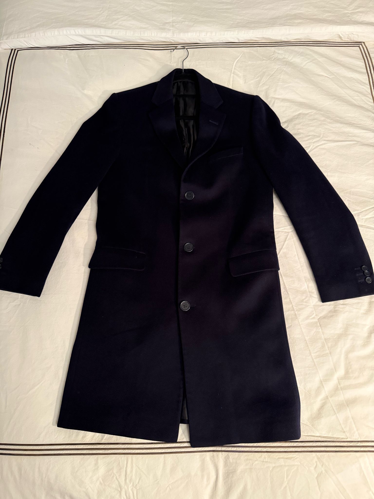 International Coat Trench Superfine Wool - Navy