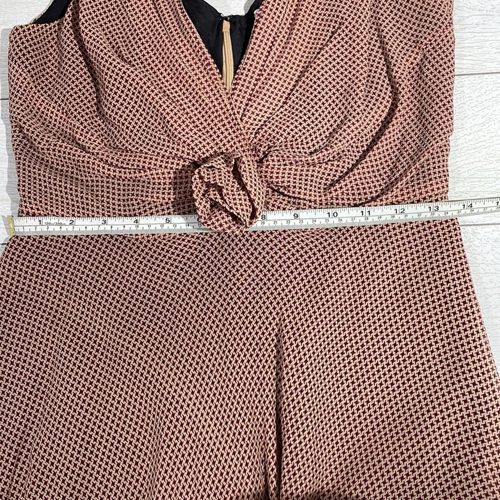 Other Fiori Di Zucca Silk Houndstooth Dress Size 10 Size L / US 10 / IT 46 - 9 Thumbnail