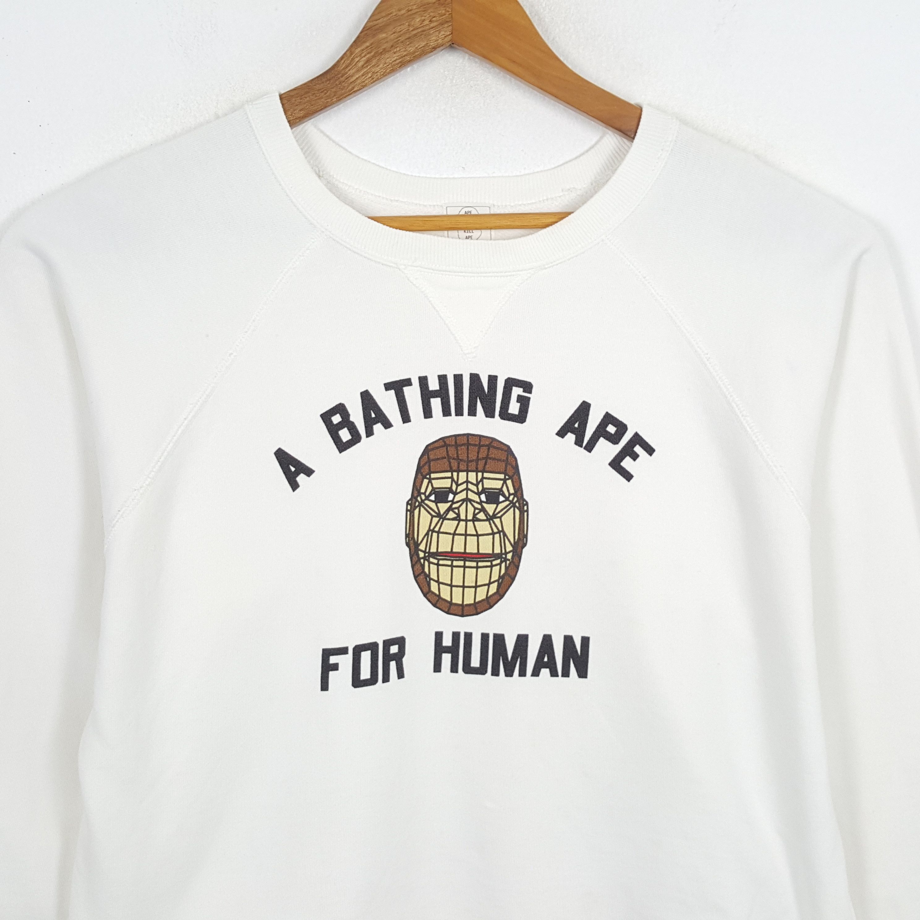 Bape × Vintage Vintage A BATHING APE Japanese Brand Sweatshirts Size US L / EU 52-54 / 3 - 2 Thumbnail