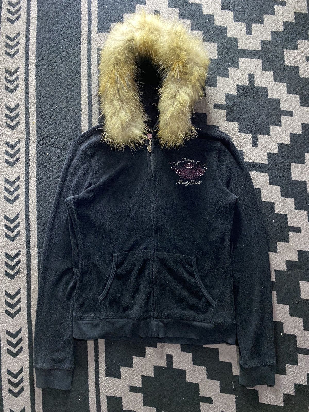 If Six Was Nine × Japanese Brand × Le Grande Bleu (L.G.B.) Faux fur Bodytalk velvet hoodie Size US S / EU 44-46 / 1 - 1 Thumbnail
