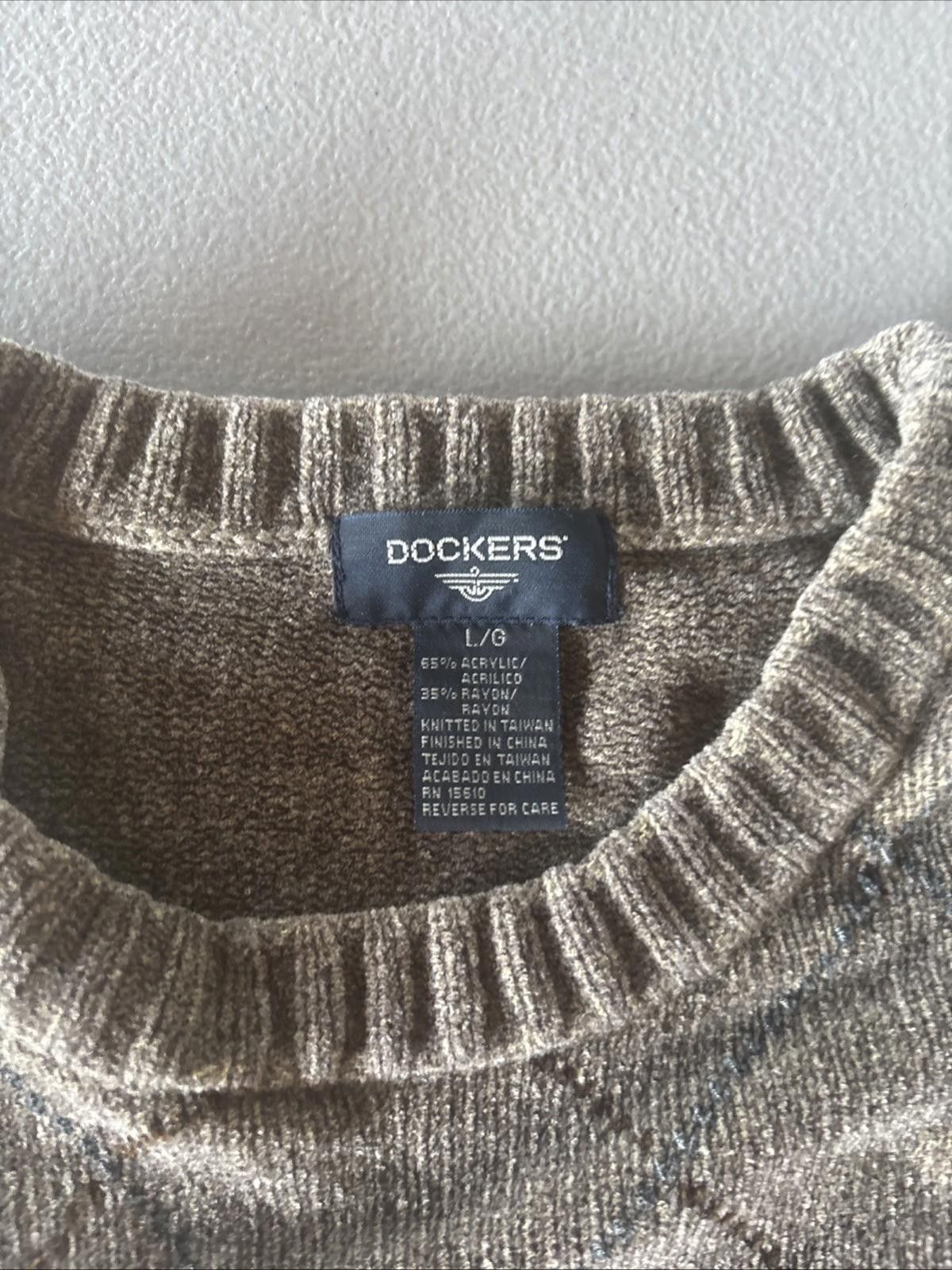 Dockers DOCKERS Crew Neck Sweater Mens Size Large Gray Black Argyle Size US L / EU 52-54 / 3 - 2 Thumbnail