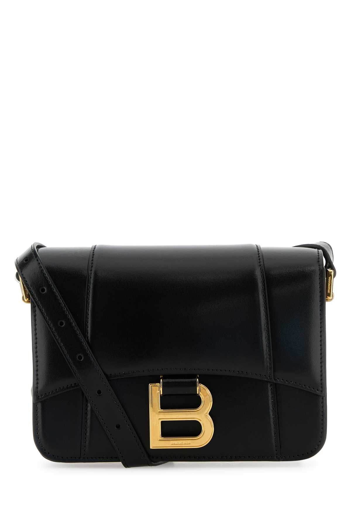 Balenciaga Black Leather Small Hourglass Crossbody Bag Size ONE SIZE - 1 Thumbnail