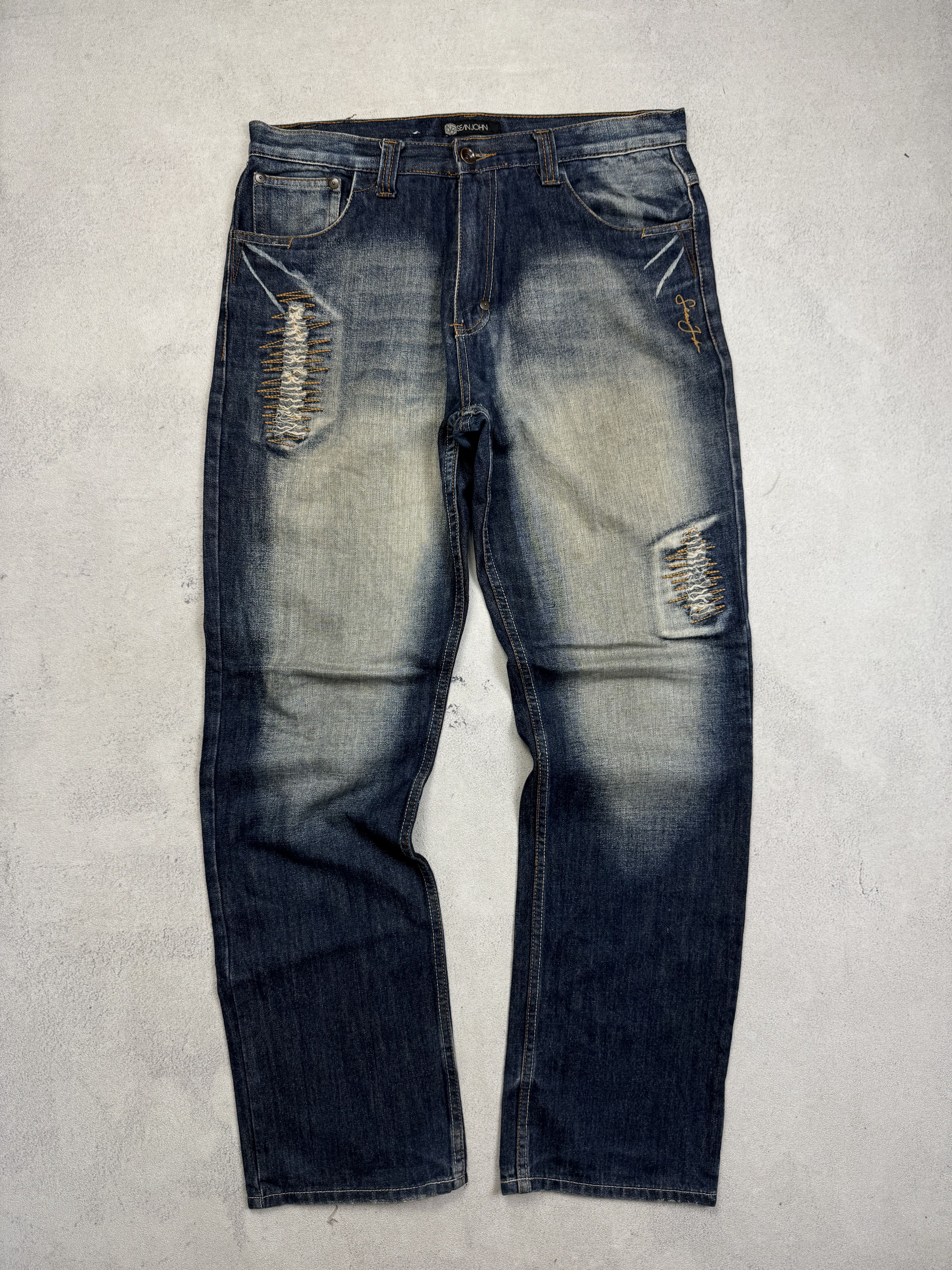 Sean John Sean John Y2K Distressed Denim Size US 34 / EU 50 - 5 Thumbnail