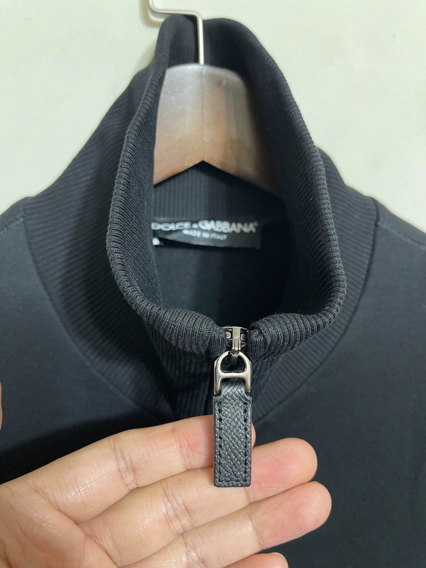 Dolce & Gabbana Black Zip-Up Jacket with Embroidered Crown Size US XXS / EU 40 - 3 Thumbnail