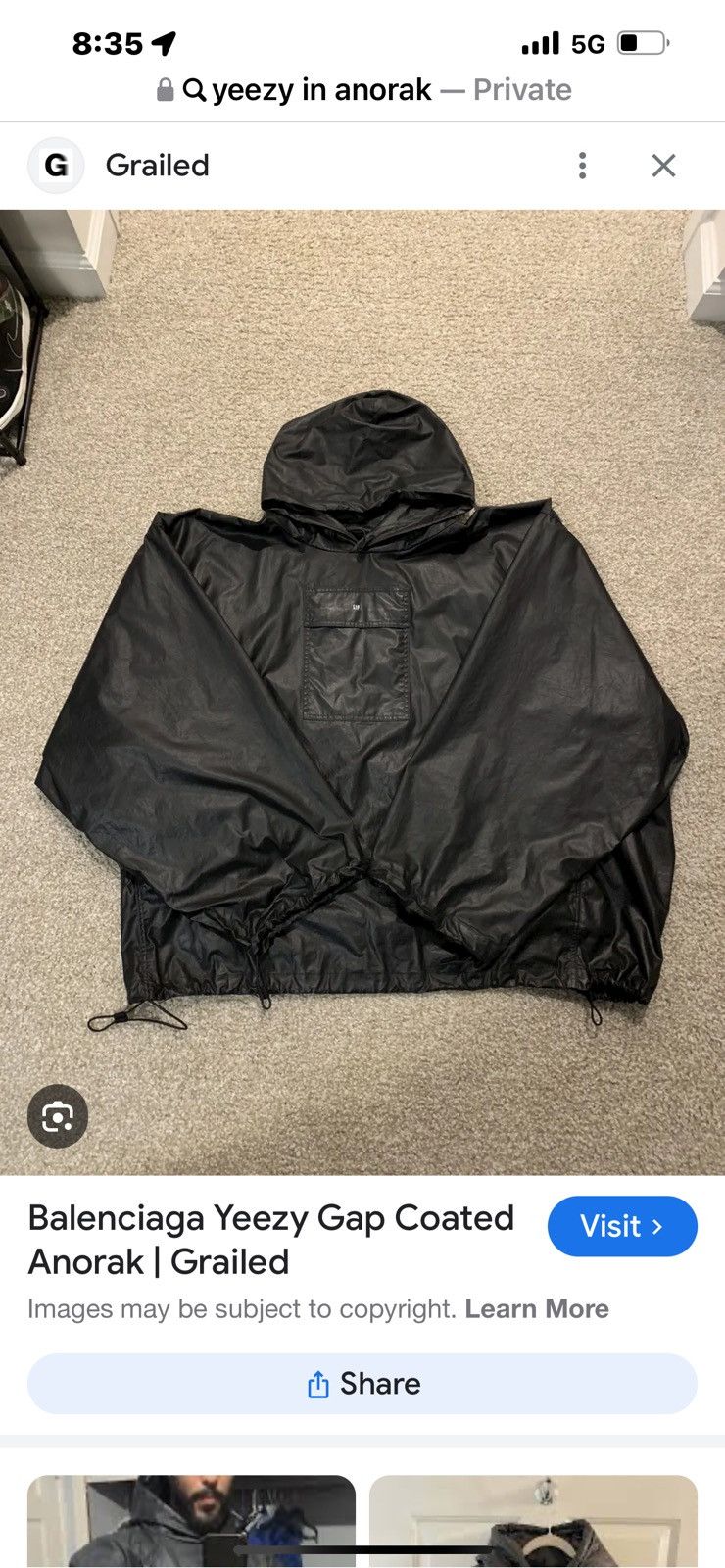 Balenciaga × Gap × Kanye West Waxed anorak fire piece Size US M / EU 48-50 / 2 - 1 Thumbnail