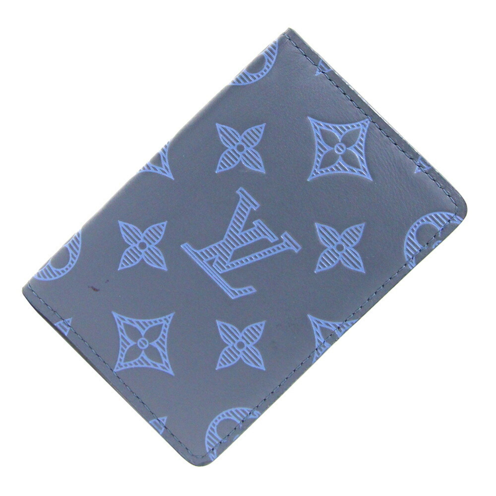 Louis Vuitton Louis Vuitton Card Case Monogram Shadow Organizer de Poche M80421 Navy Business Holder Pass Men's LOUIS VUITTON Size ONE SIZE - 1 Thumbnail