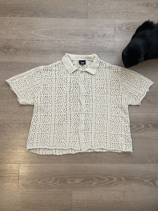 Stussy stussy crochet shirt | Grailed