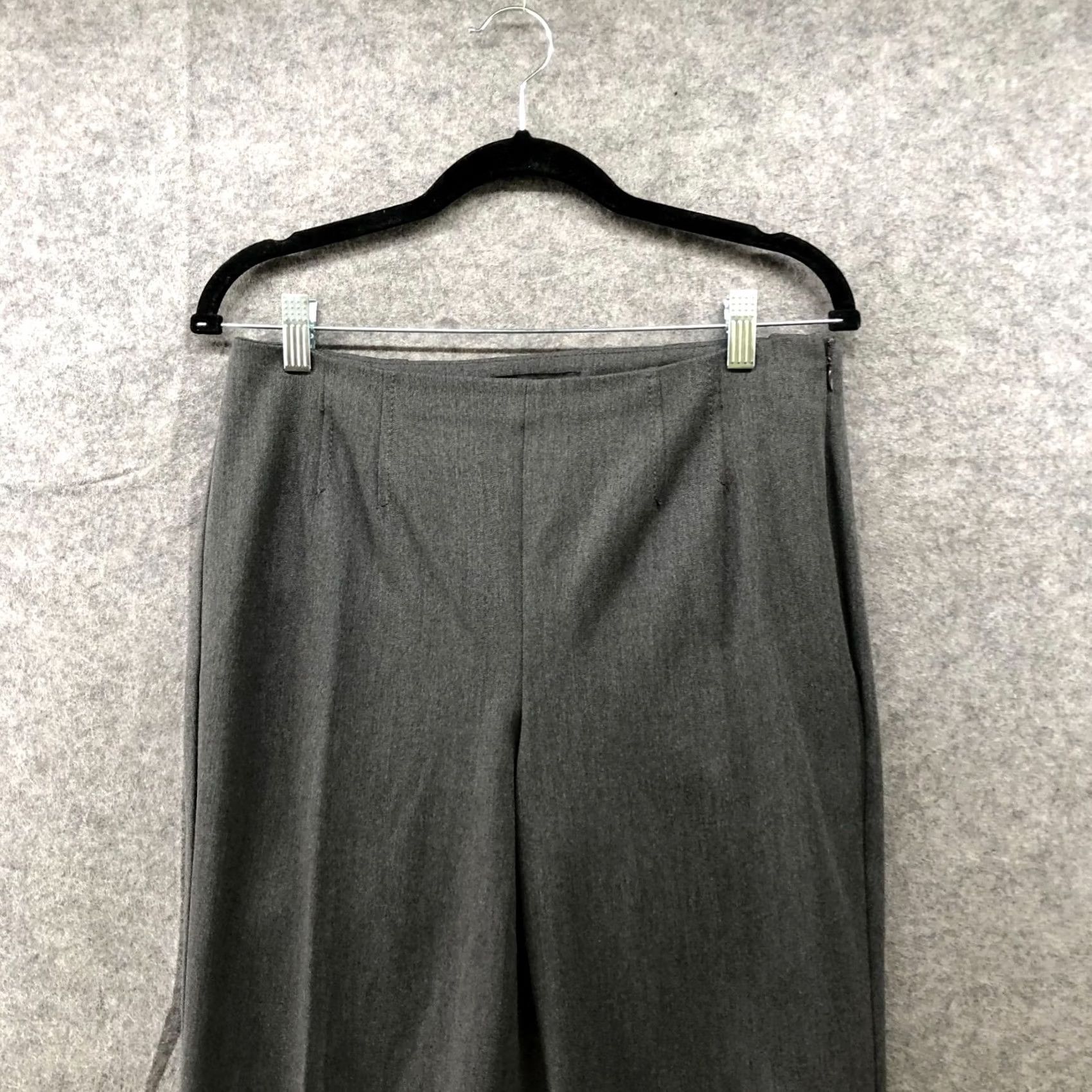 Talbots Talbots Bi-Stretch Straight-Leg Pants Womens 6 Gray Side Zipper Flat Front Dress Pants Regular Size 6 Womens Gray Size 28" / US 6 / IT 42 - 7 Thumbnail