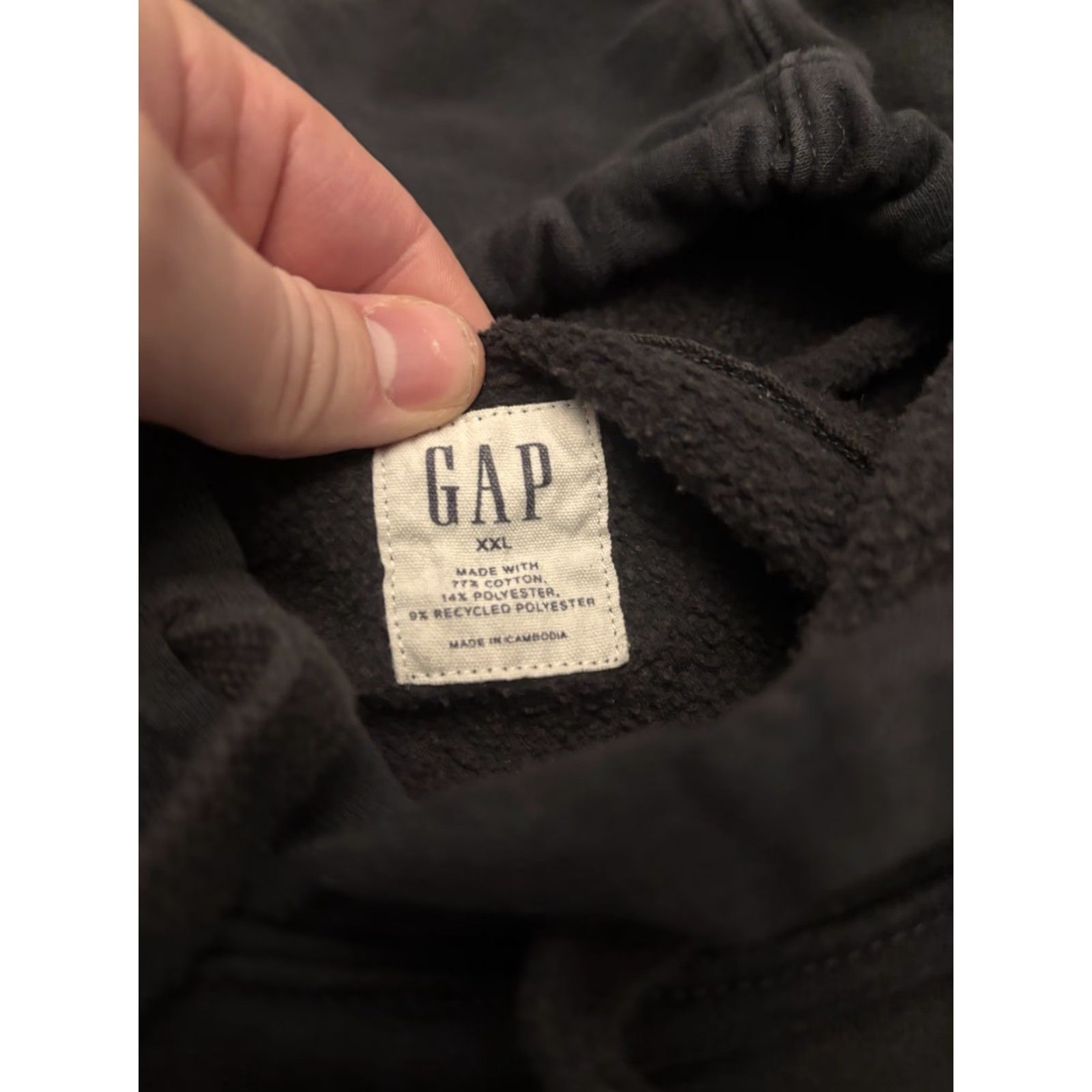 Gap VINTAGE Gap Hoodie Mens 2XL Black Logo Hoodie Front Stitch 90s Classic USA Pullover with Pockets Hooded Size US XXL / EU 58 / 5 - 2 Thumbnail