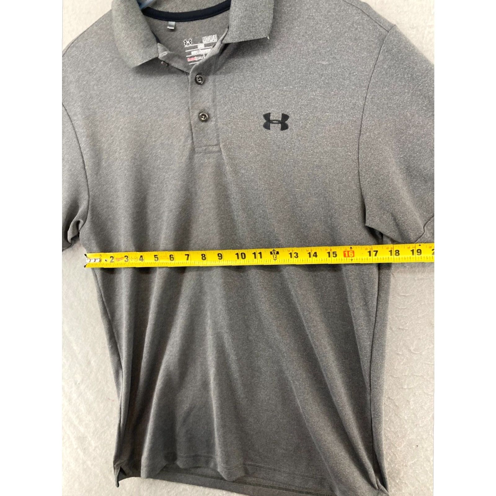 Under Armour Under Armour Golf Polo Shirt Mens Gray Short Sleeve Medium Size US M / EU 48-50 / 2 - 2 Thumbnail