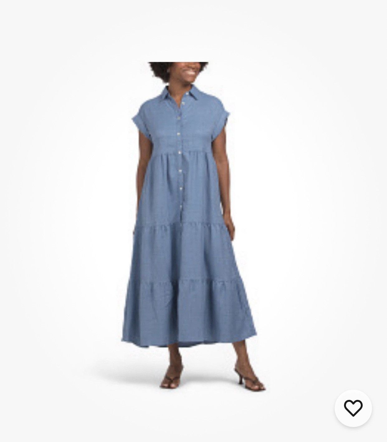 Other NWT Max Studio London Short Sleeve Tiered Maxi Shirtdress Size M / US 6-8 / IT 42-44 - 1 Thumbnail