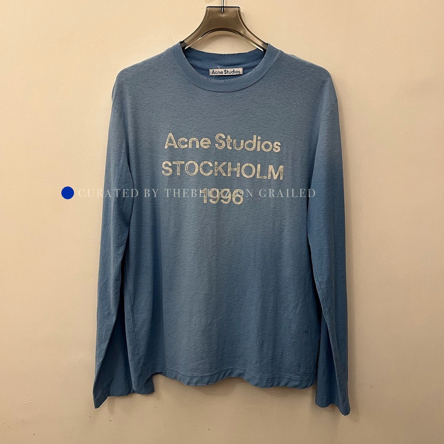 Acne Studios Stockholm 1996 Long Sleeve Tee in Blue Size US XS / EU 42 / 0 - 1 Thumbnail