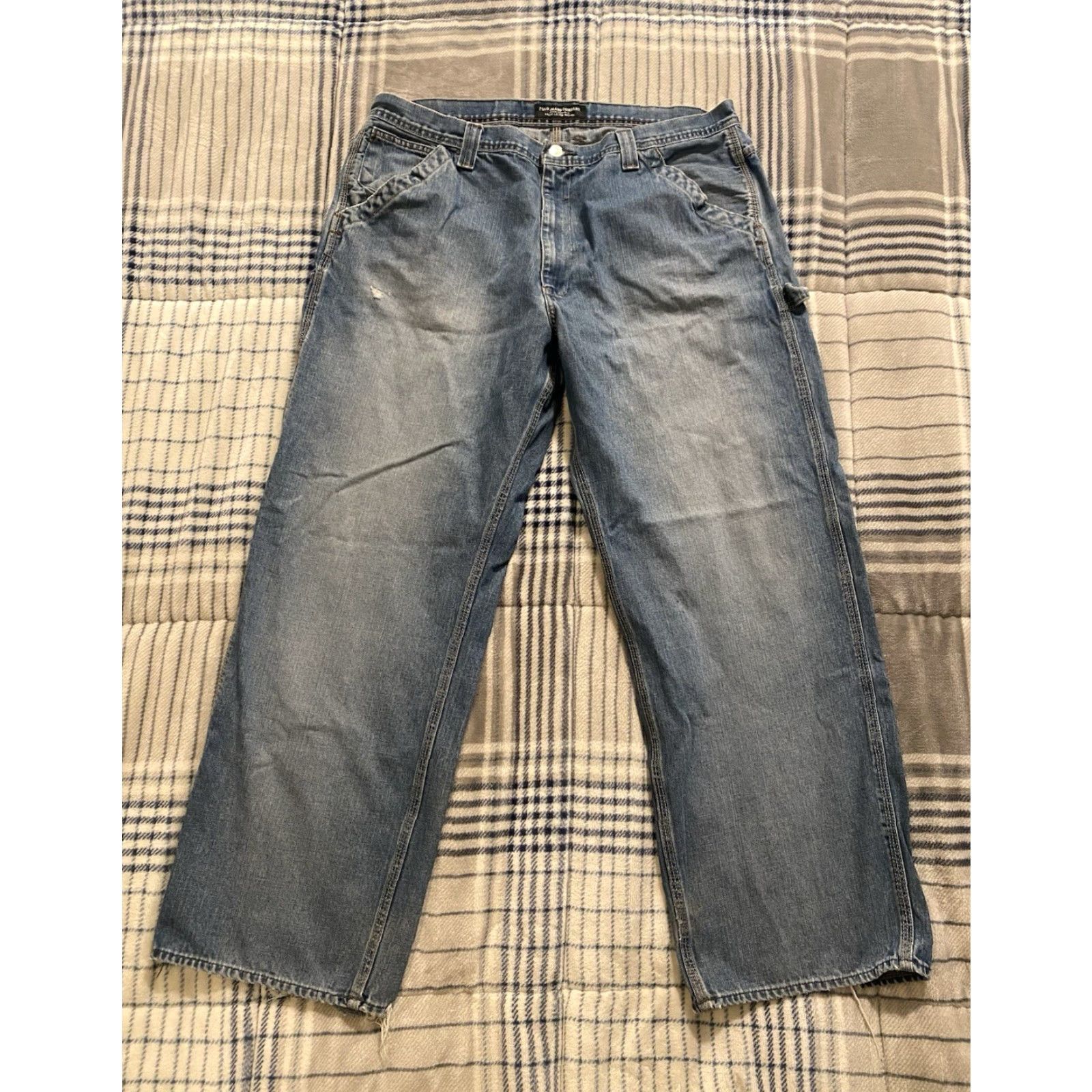 Polo Ralph Lauren VINTAGE Polo Ralph Lauren Jeans Co Baggy Carpenter Jeans Skate Grunge Mens 38x31 90s Hip Hop Denim Blue Urban Wide-Leg Size US M / EU 48-50 / 2 - 2 Thumbnail