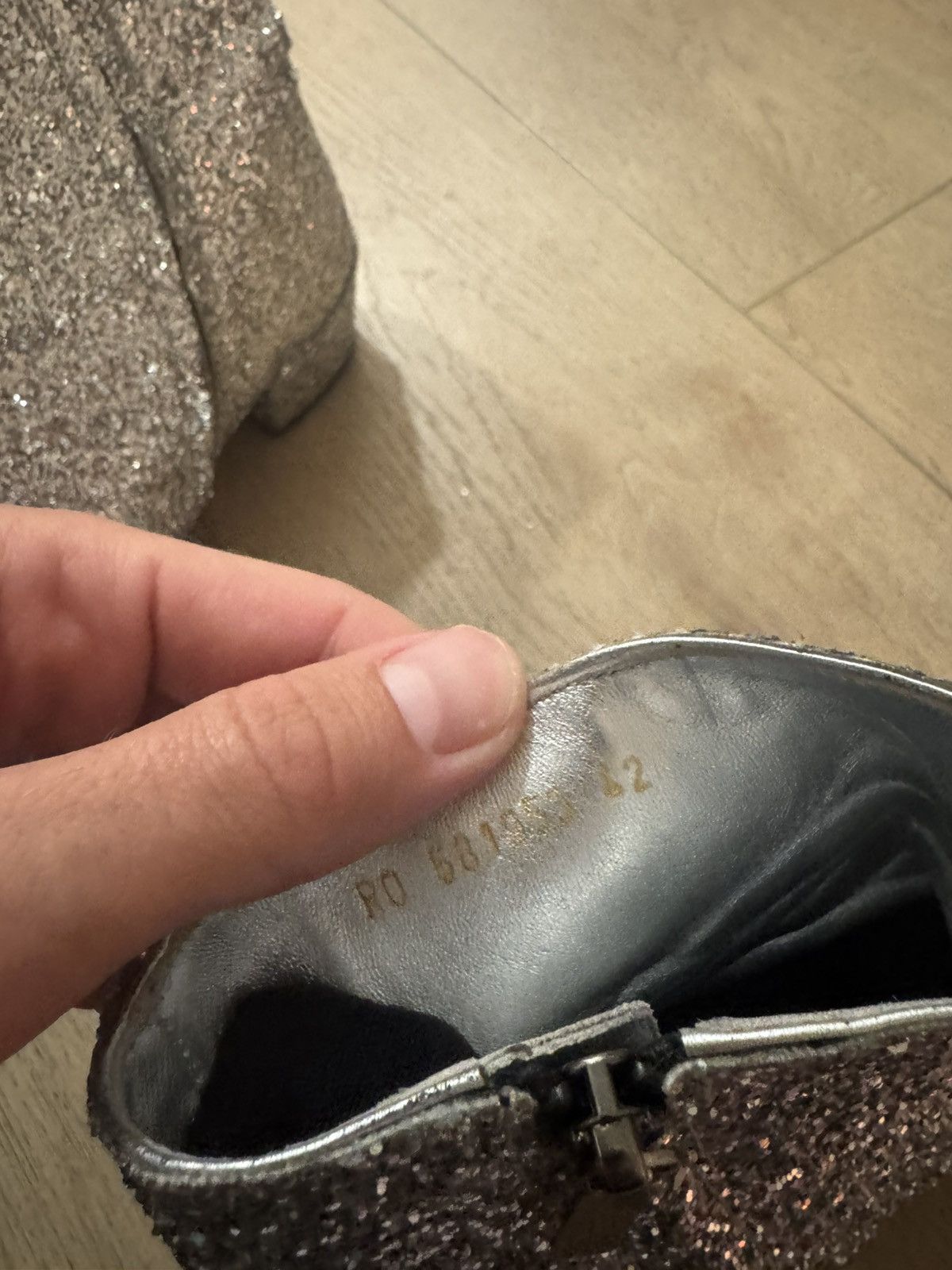 Saint Laurent Paris Caleb Silver Glitter Boots Size US 9 / EU 42 - 6 Thumbnail