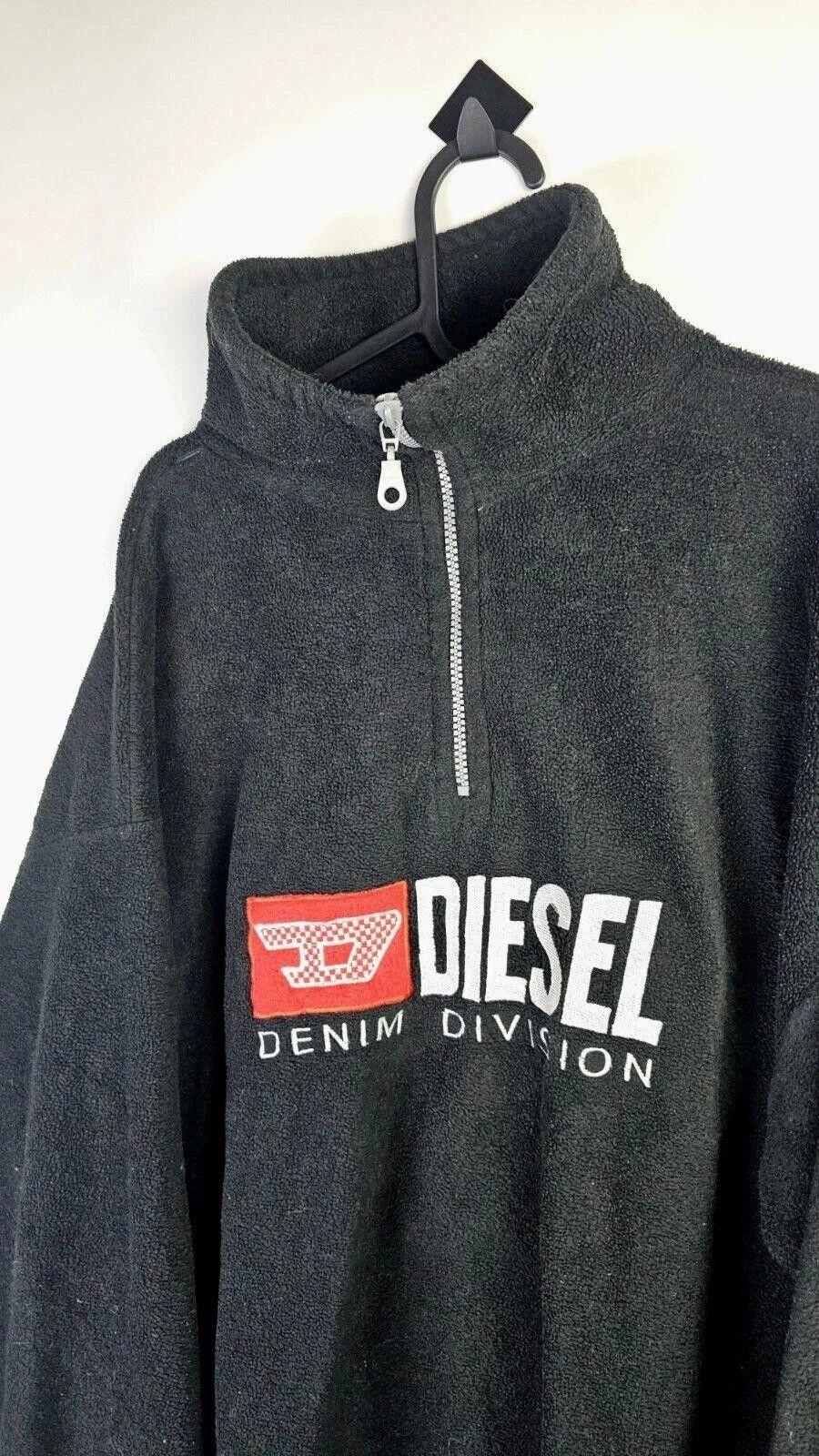 Diesel Diesel Vintage 90s Spellout Fleece Quarter Zip Pullover XL Size US XL / EU 56 / 4 - 2 Thumbnail
