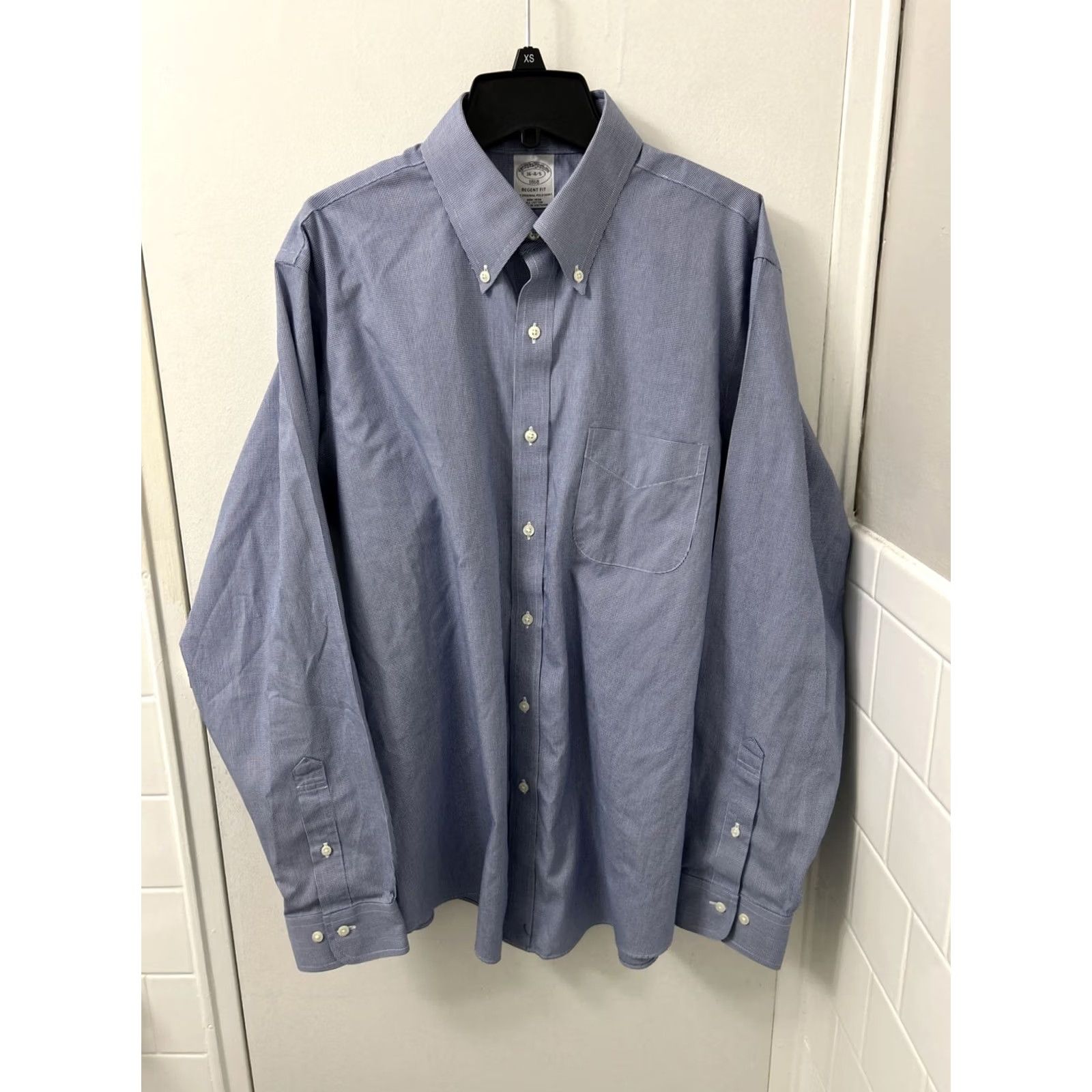 Brooks Brothers Brooks Brothers Original Polo Shirt Mens Sz 16 Blue Houndstooth Regent Button-Up Dress Shirt Size US L / EU 52-54 / 3 - 2 Thumbnail