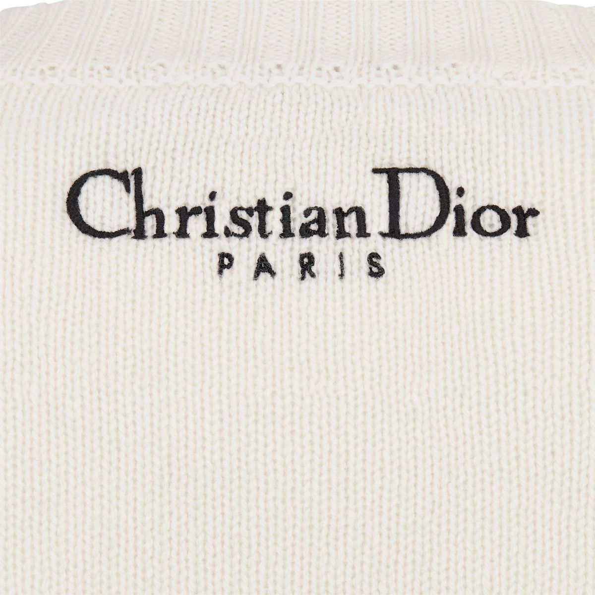 Dior o1bcso1str0225 Embroidered Sweater in White Size L / US 10 / IT 46 - 3 Thumbnail