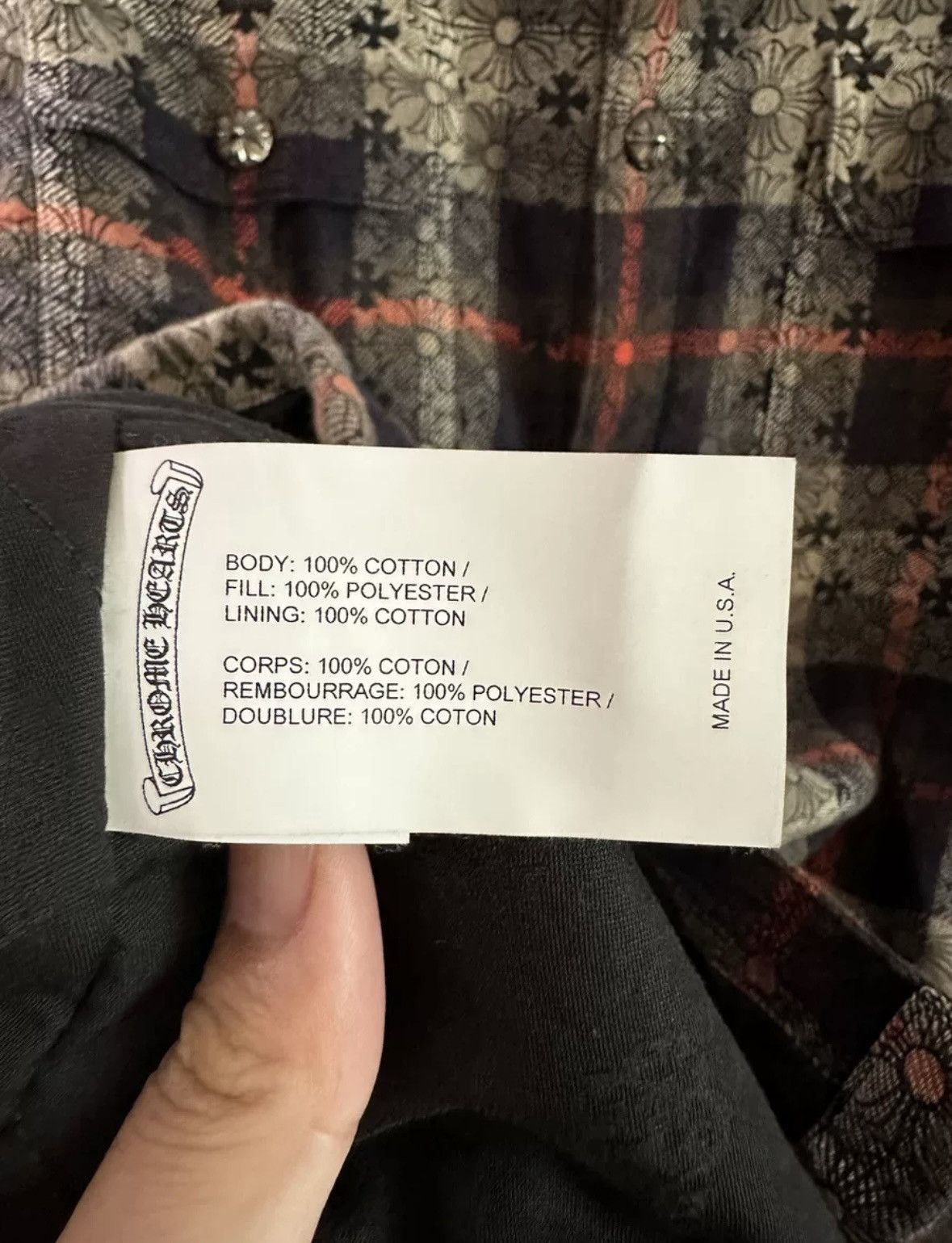 Chrome Hearts Chrome hearts checked cotton jacket Size US XL / EU 56 / 4 - 3 Thumbnail
