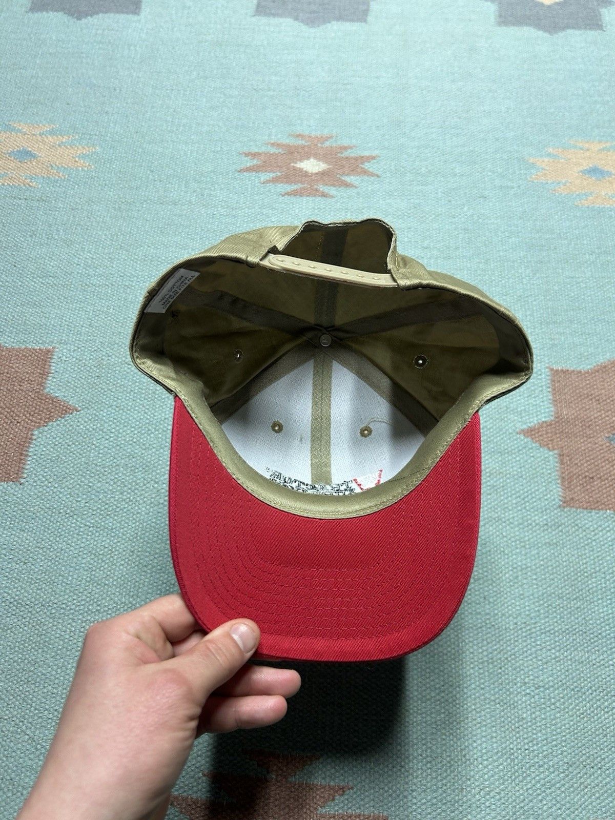 Vintage Tractor supply co snapback hat embroidered logo farm tan red Size ONE SIZE - 5 Thumbnail