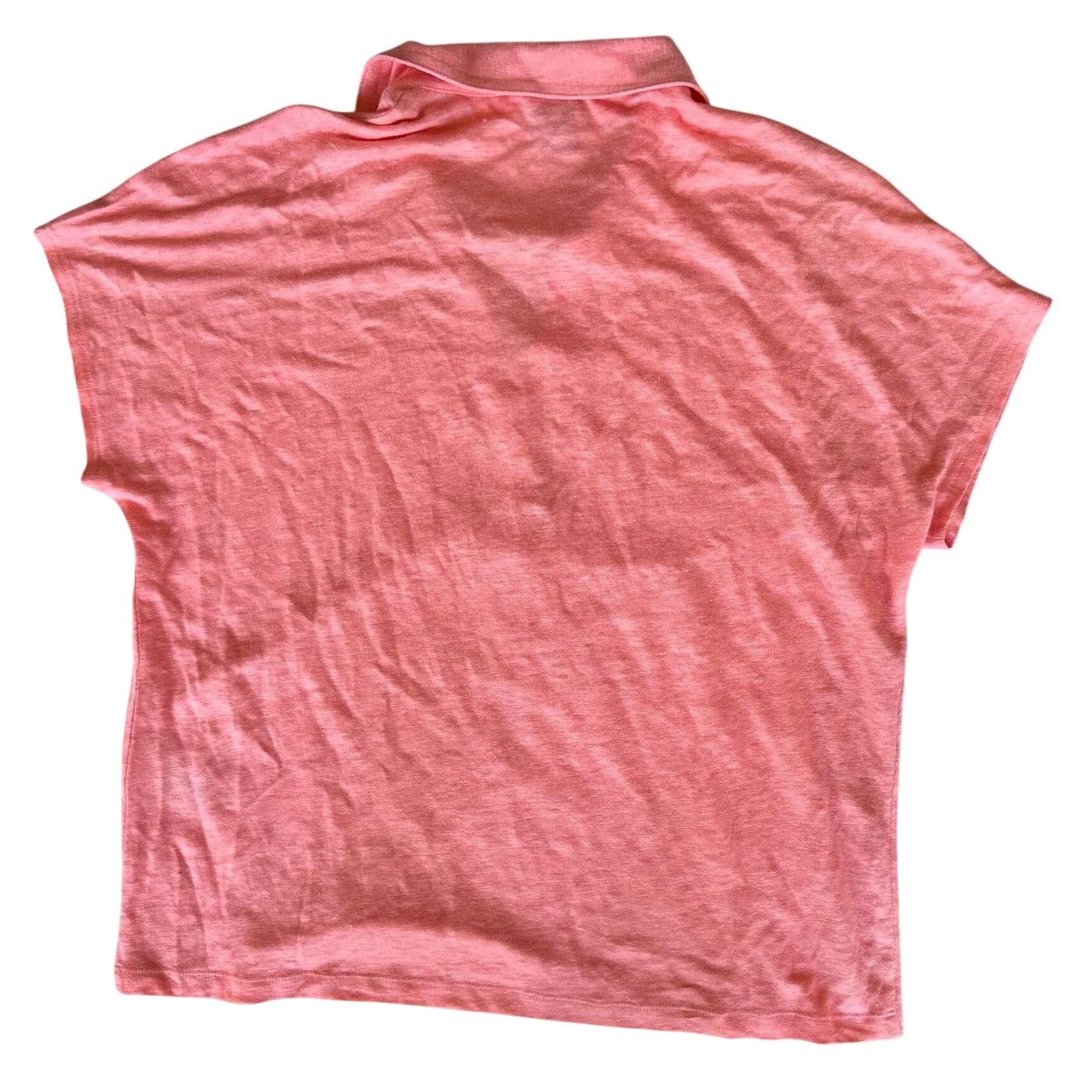 Other Chicos Top Size 1 Medium Linen Tangerine V Neck Pullover Col Size M / US 6-8 / IT 42-44 - 6 Thumbnail
