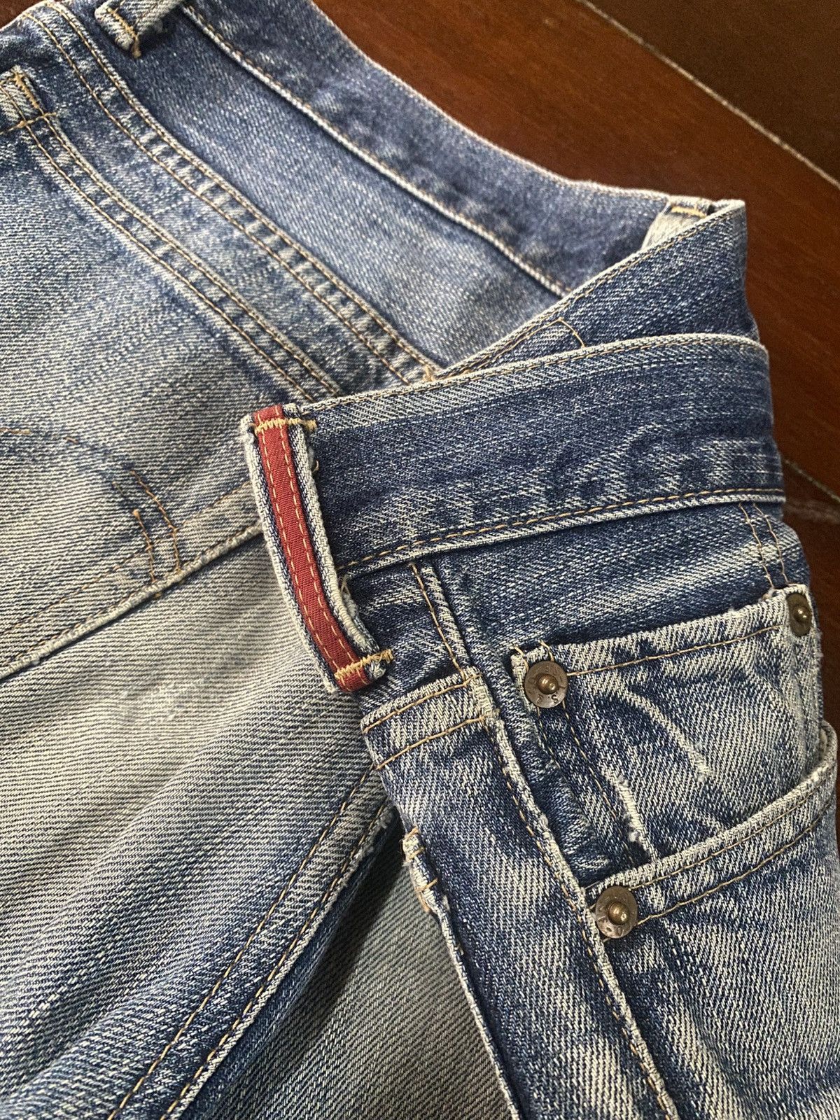 Levi's Vintage Levis Redloop 517 Bootcut distressed mud wash flare Size US 31 - 13 Thumbnail