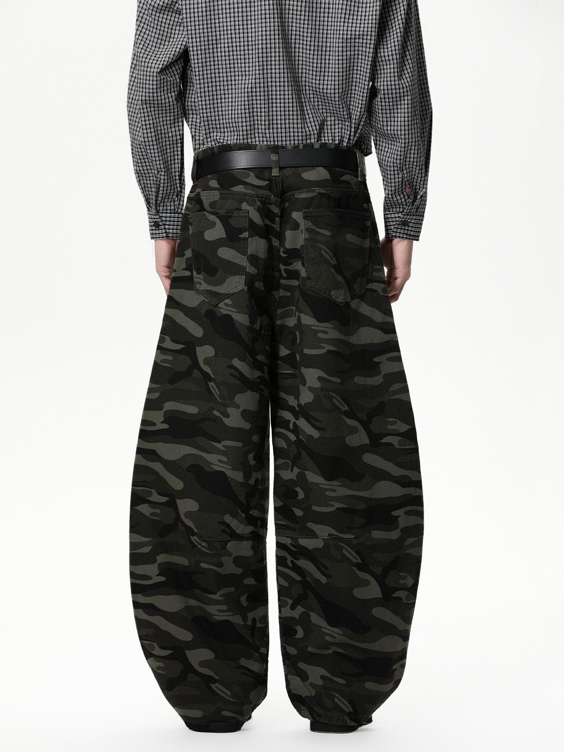 Jean Men's Streetwear Loose Wide-Leg Washed Camouflage Jeans Size US 32 / EU 48 - 5 Thumbnail
