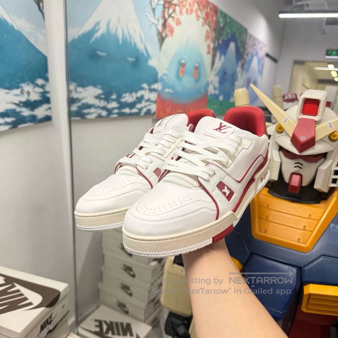 Louis Vuitton Louis Vuitton LV Trainer Red White. Size US 10 / EU 43 - 1 Thumbnail