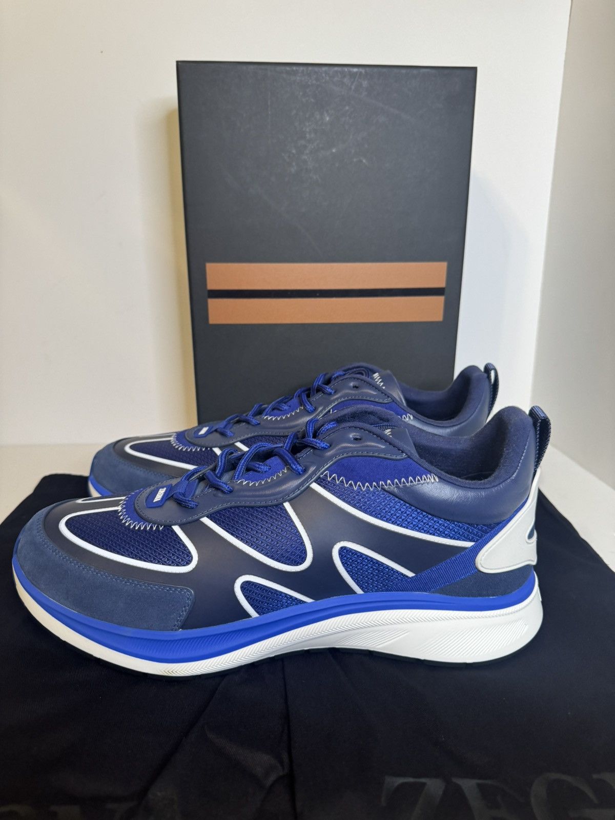 Ermenegildo Zegna Zegna UTE Trainer Sneakers Navy Size 13 US New W/ Box Size US 13 / EU 46 - 4 Thumbnail