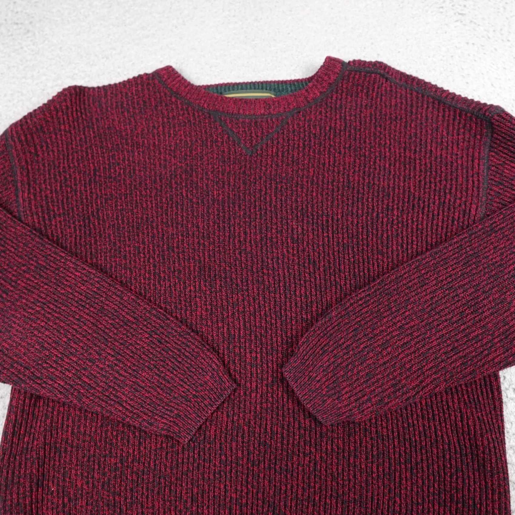 Croft & Barrow VINTAGE Croft & Barrow Sweater Mens Large Red Black Knit Crewneck Pullover 90s Size US L / EU 52-54 / 3 - 3 Thumbnail