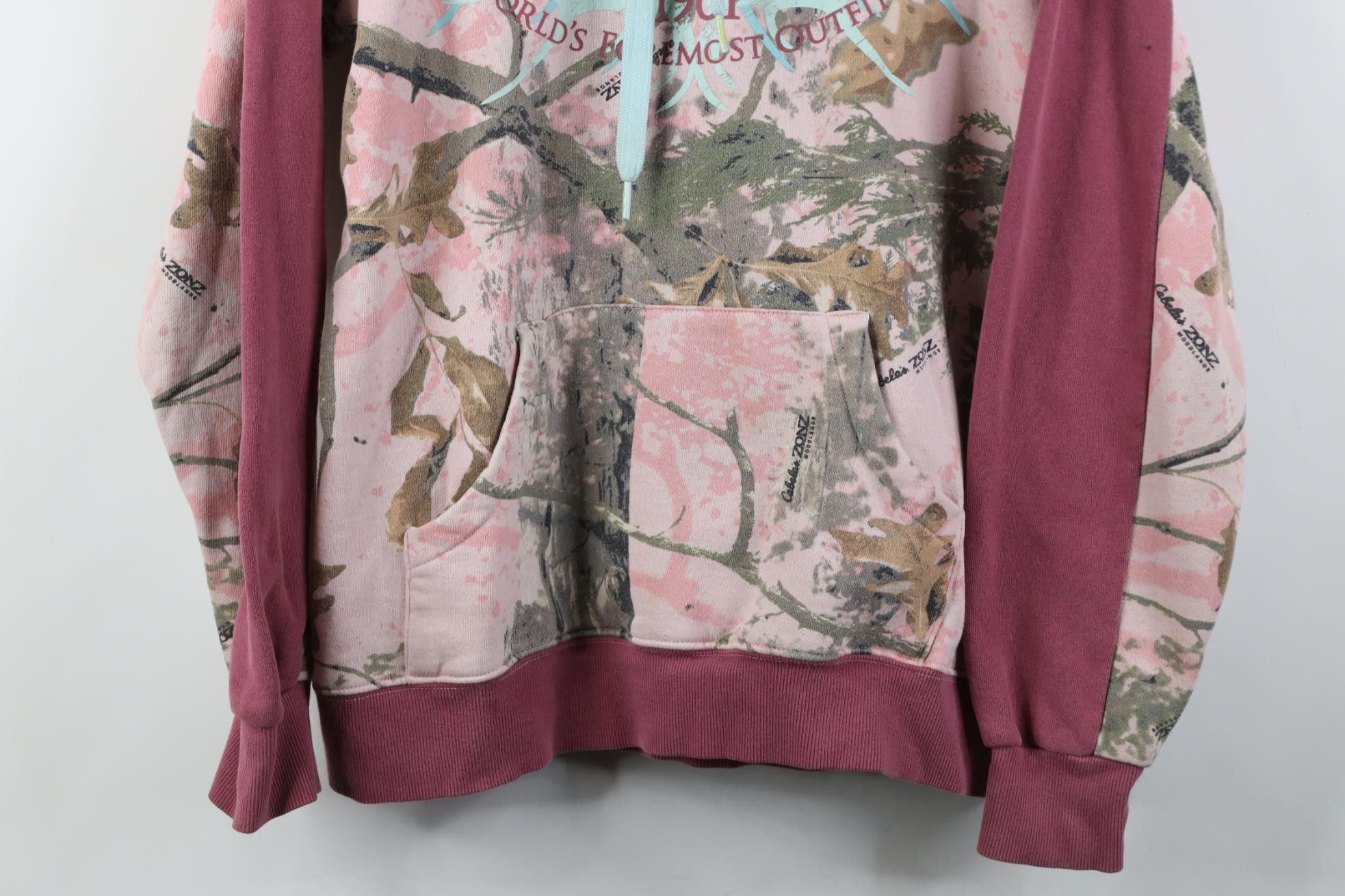 Cabelas Vintage Y2K Cabelas Spell Out Camouflage Hoodie Sweatshirt Size M / US 6-8 / IT 42-44 - 3 Thumbnail