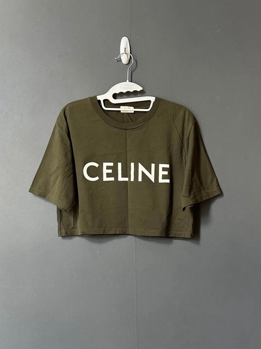 Celine CELINE Logo Crop T-Shirt Size XS Size XS / US 0-2 / IT 36-38 - 1 Thumbnail