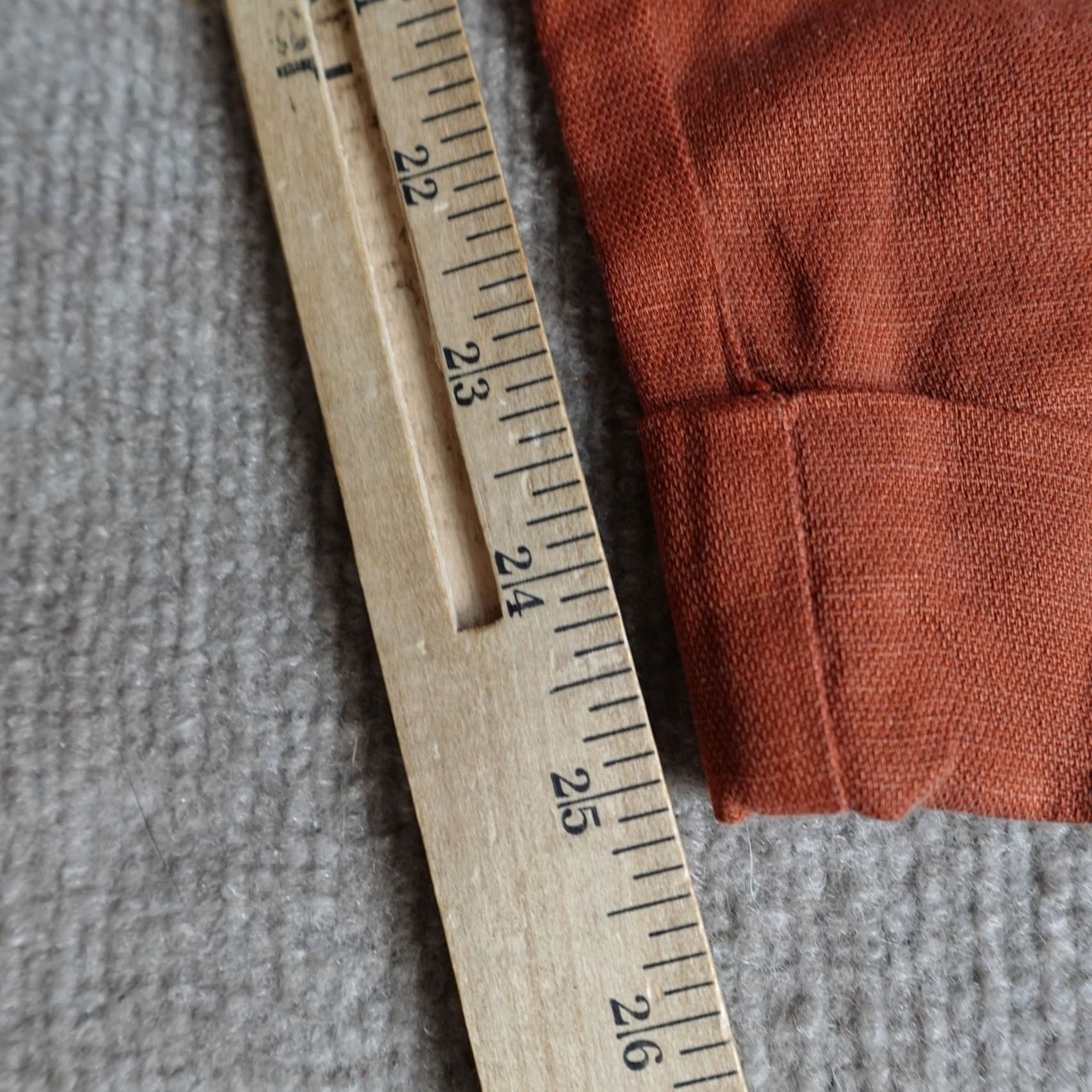 Apiece Apart Apiece Apart Womens Pants 8 Orange Linen Blend Pleated Wide-Leg Cuffed Size 30" / US 8 / IT 44 - 3 Thumbnail