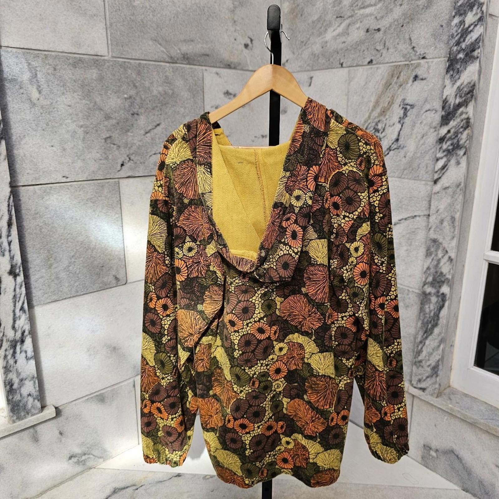 Other Men's Brown, Yellow, Orange Floral Mushroom Hoodie Oversized Size US S / EU 44-46 / 1 - 4 Thumbnail