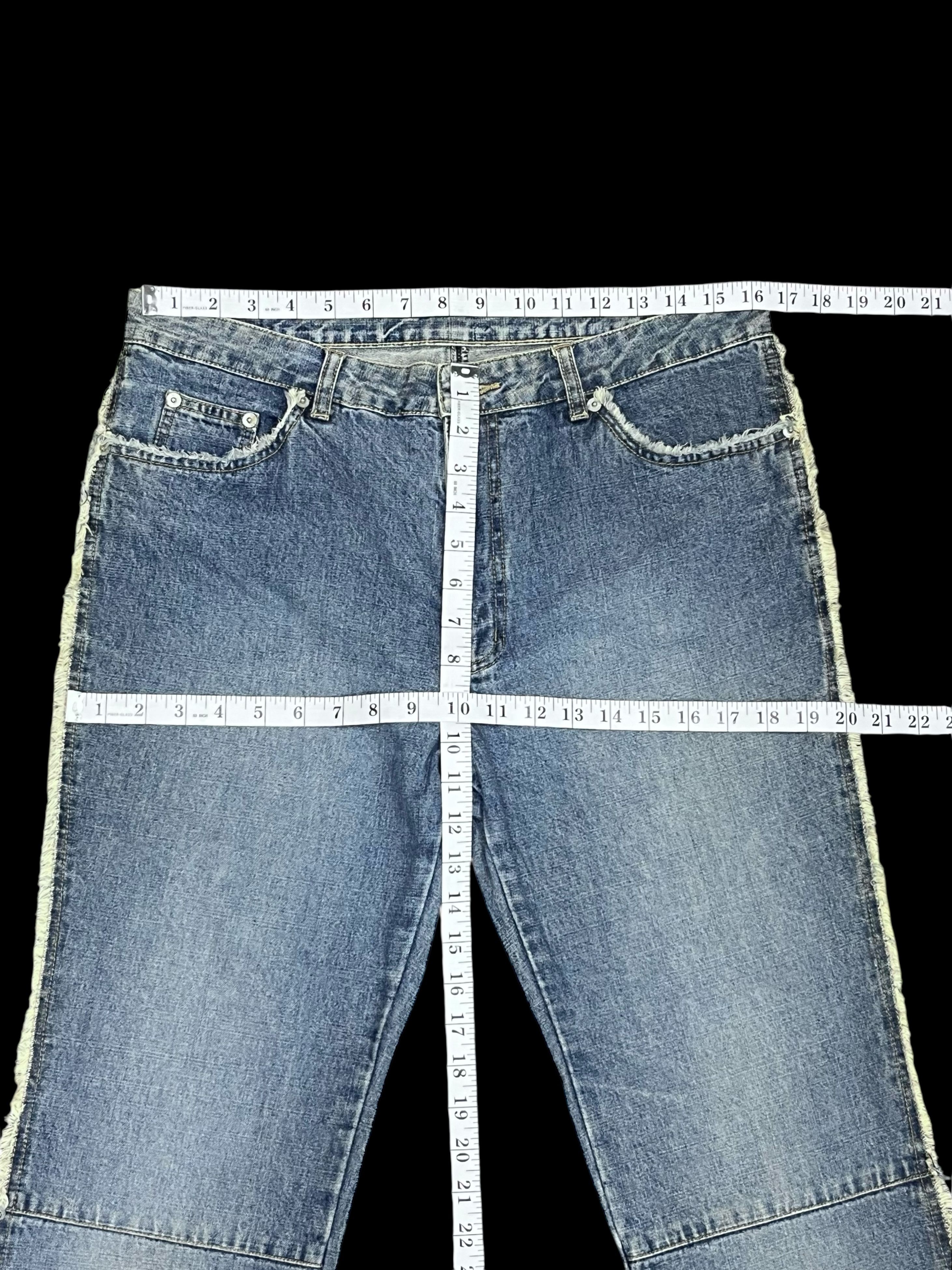 Japanese Brand Vtg Playchess Japan Hem Cut Side Flare Denim Light Wash Size 32" / US 10 / IT 46 - 13 Thumbnail