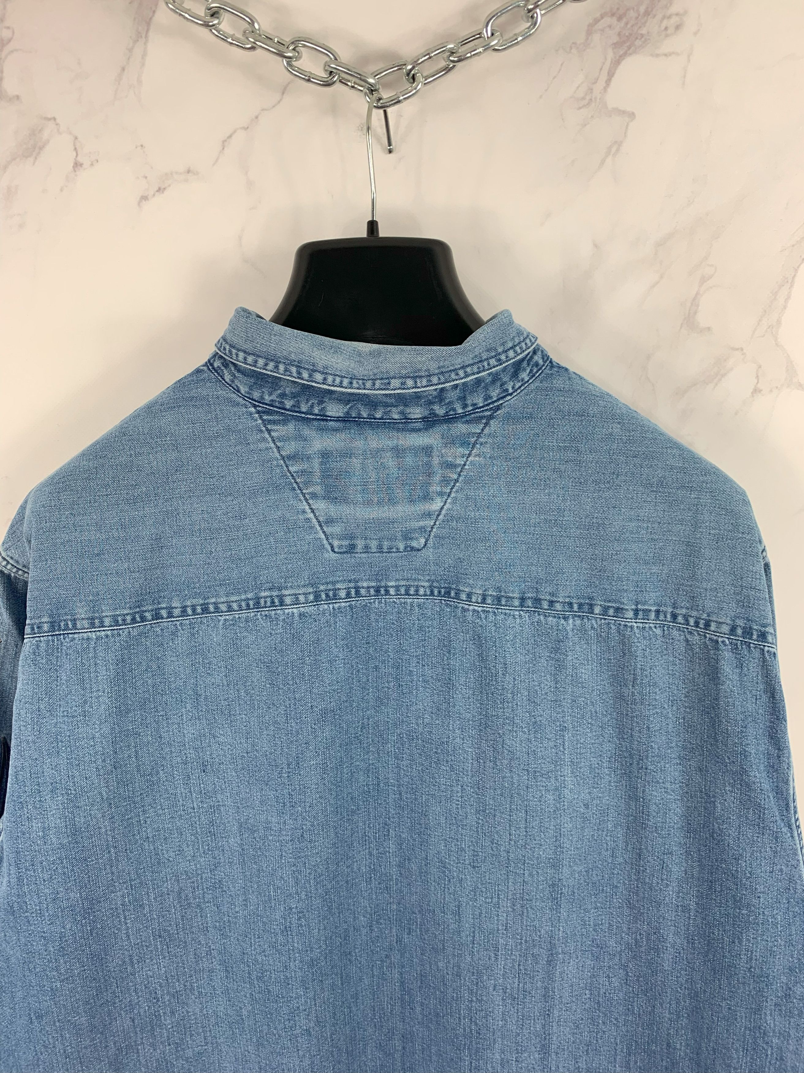 Harley Davidson Vintage Harley Davidson Denim Button Shirt Size 2XL Size US XXL / EU 58 / 5 - 5 Thumbnail