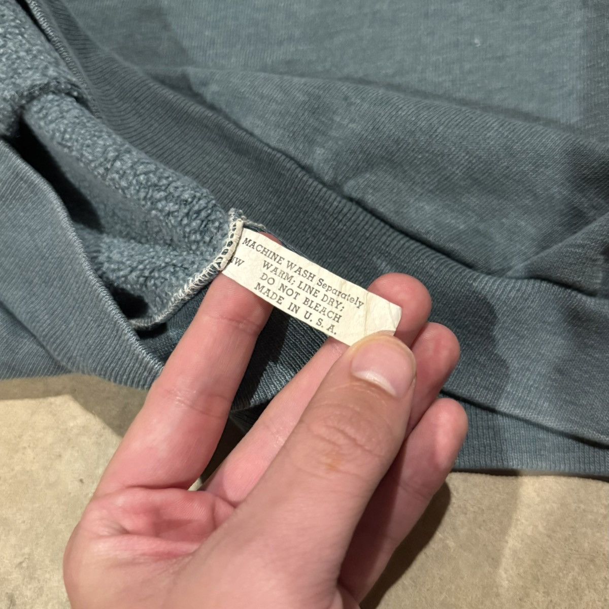 Vintage Vtg 1970s Faded Distressed Quarter Zip Sweatshirt ERD Grunge Size US S / EU 44-46 / 1 - 5 Thumbnail