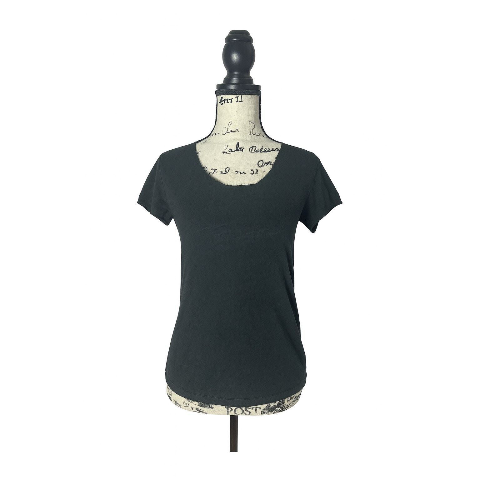 Other Black Sheer Panel T-Shirt Women’s XS | Short Sleeve Scoop Ne Size XS / US 0-2 / IT 36-38 - 1 Thumbnail