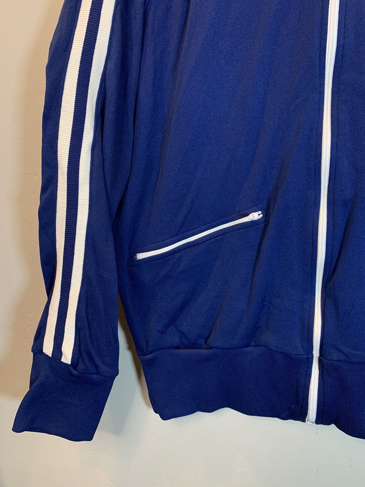 Vintage RARE Vintage 60s/70s Sportswear Striped Warm Up Track Jacket Size US M / EU 48-50 / 2 - 3 Thumbnail
