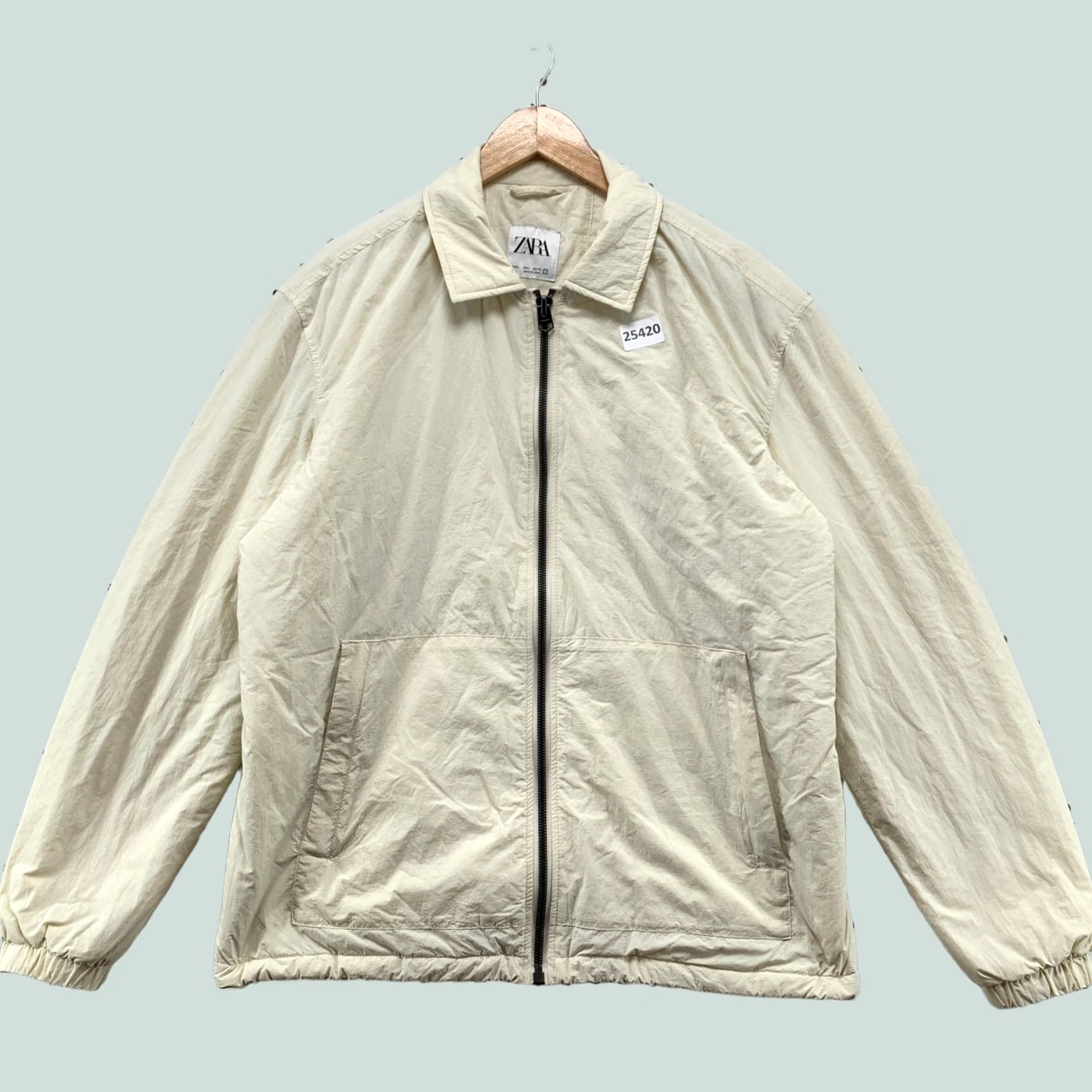 Zara Zara Jacket Mens Large Beige Insulated Windbreaker 25x29.5 Size US L / EU 52-54 / 3 - 1 Thumbnail