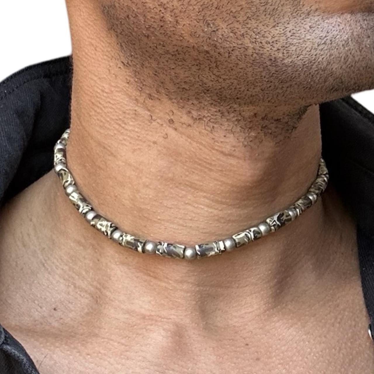 Jewelry Vintage Y2K Silver Camouflage Beaded necklace Size ONE SIZE - 2 Thumbnail
