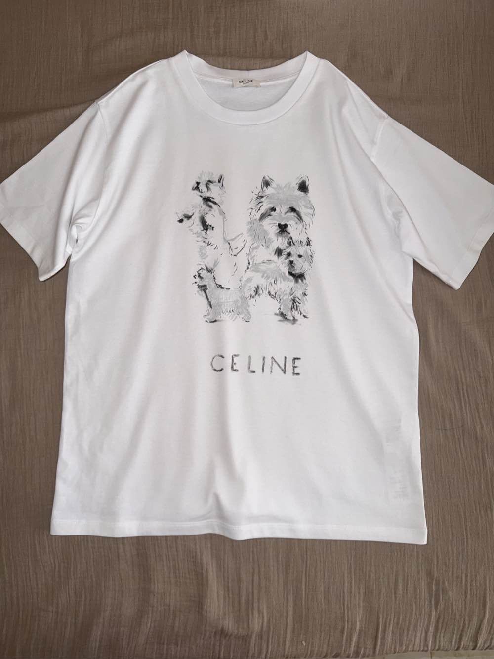 Celine CELINE Dog Print T-Shirt XS Size XS / US 0-2 / IT 36-38 - 1 Thumbnail