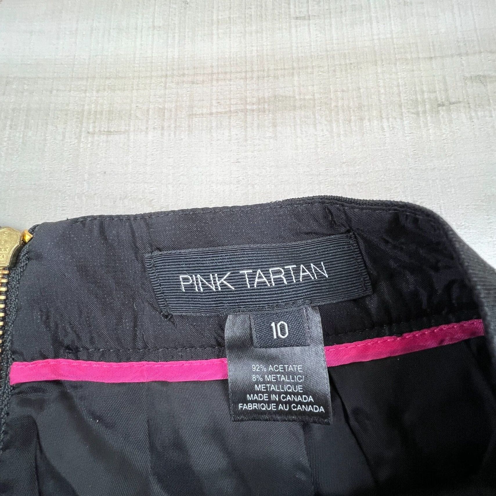Pinko VINTAGE Pink Tartan Womens Mini Skirt Short 10 Camouflage Camo Metallic Black Gray Green Spring Fall Summer Women's Size 32" / US 10 / IT 46 - 3 Thumbnail
