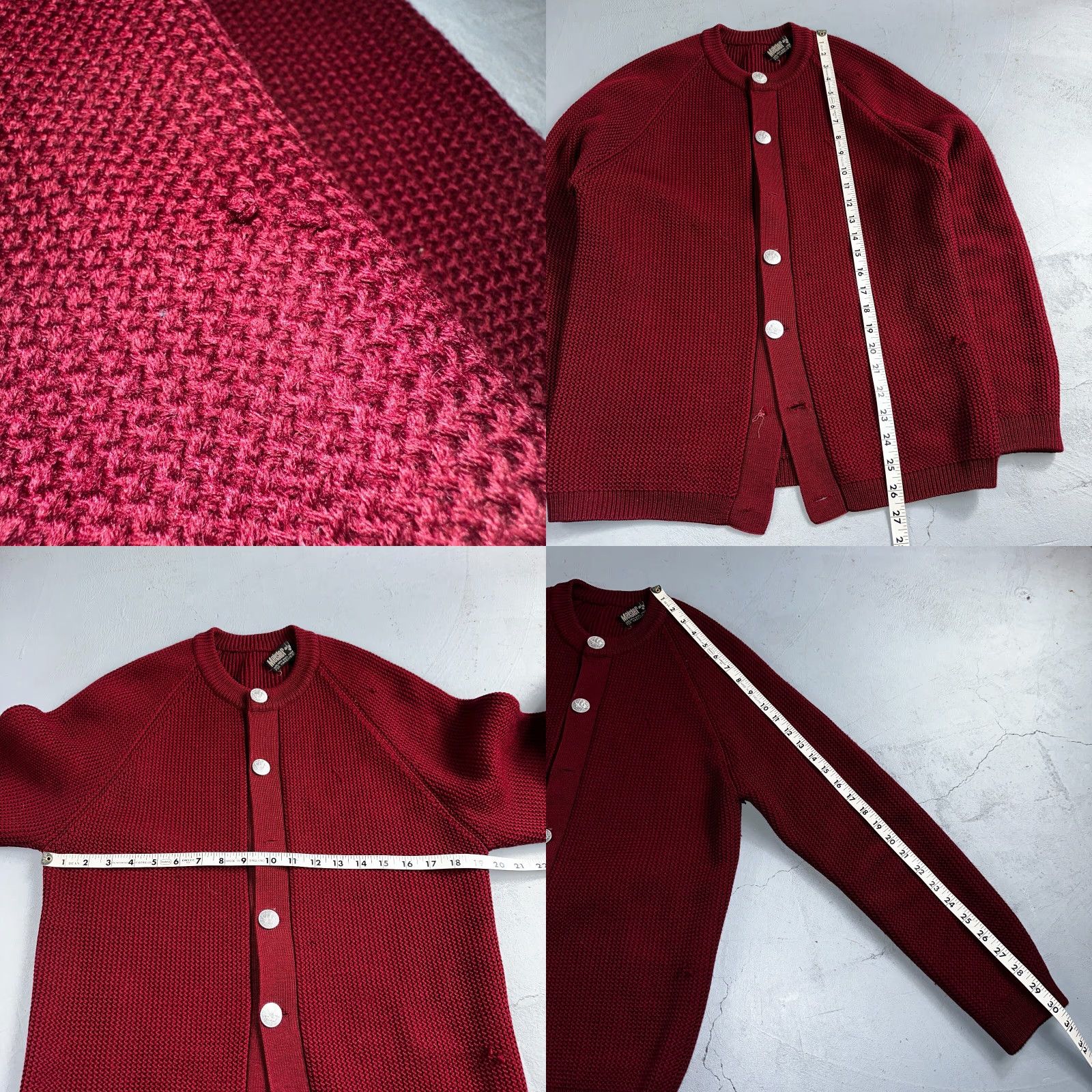 Vintage VINTAGE Meister Sweater M Women’s Wool Austria Pullover Red V Neck Cardigan 60s Size M / US 6-8 / IT 42-44 - 8 Thumbnail