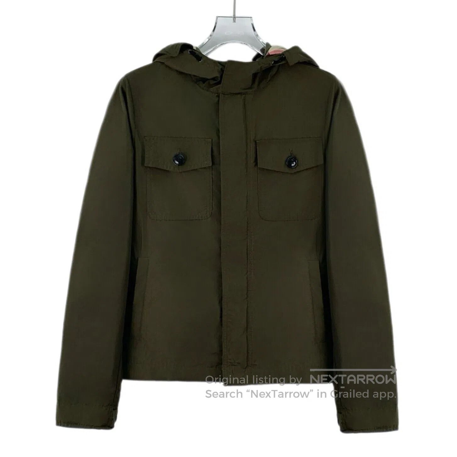 Burberry Burberry size 14y Teal double pocket design hooded long-sl Size US M / EU 48-50 / 2 - 1 Thumbnail
