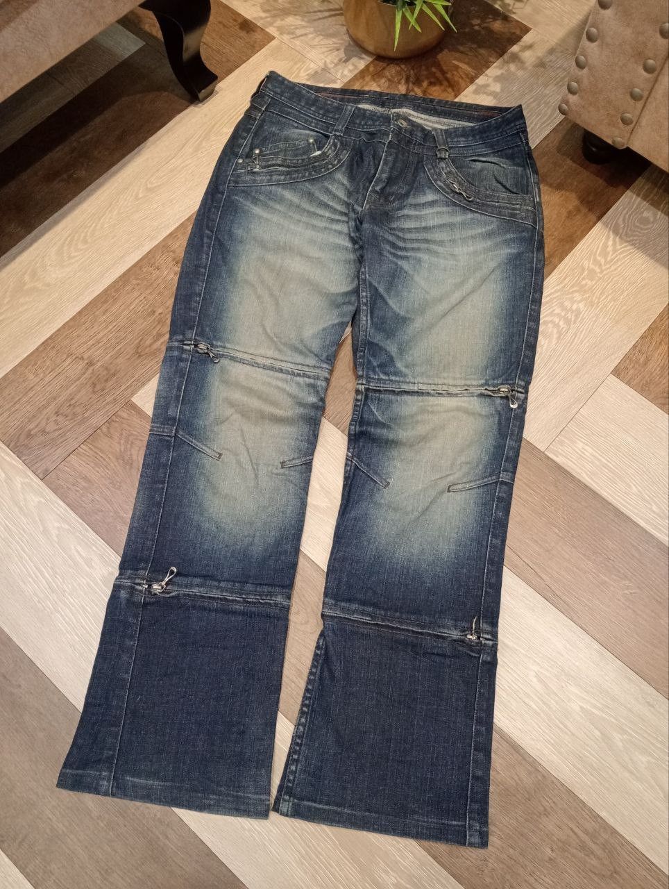 Nicole Club NICOLE CLUB FOR MEN JAPAN 3D DENIM WITH UNIQUE ZIPPER PANTS Size US 33 - 2 Thumbnail